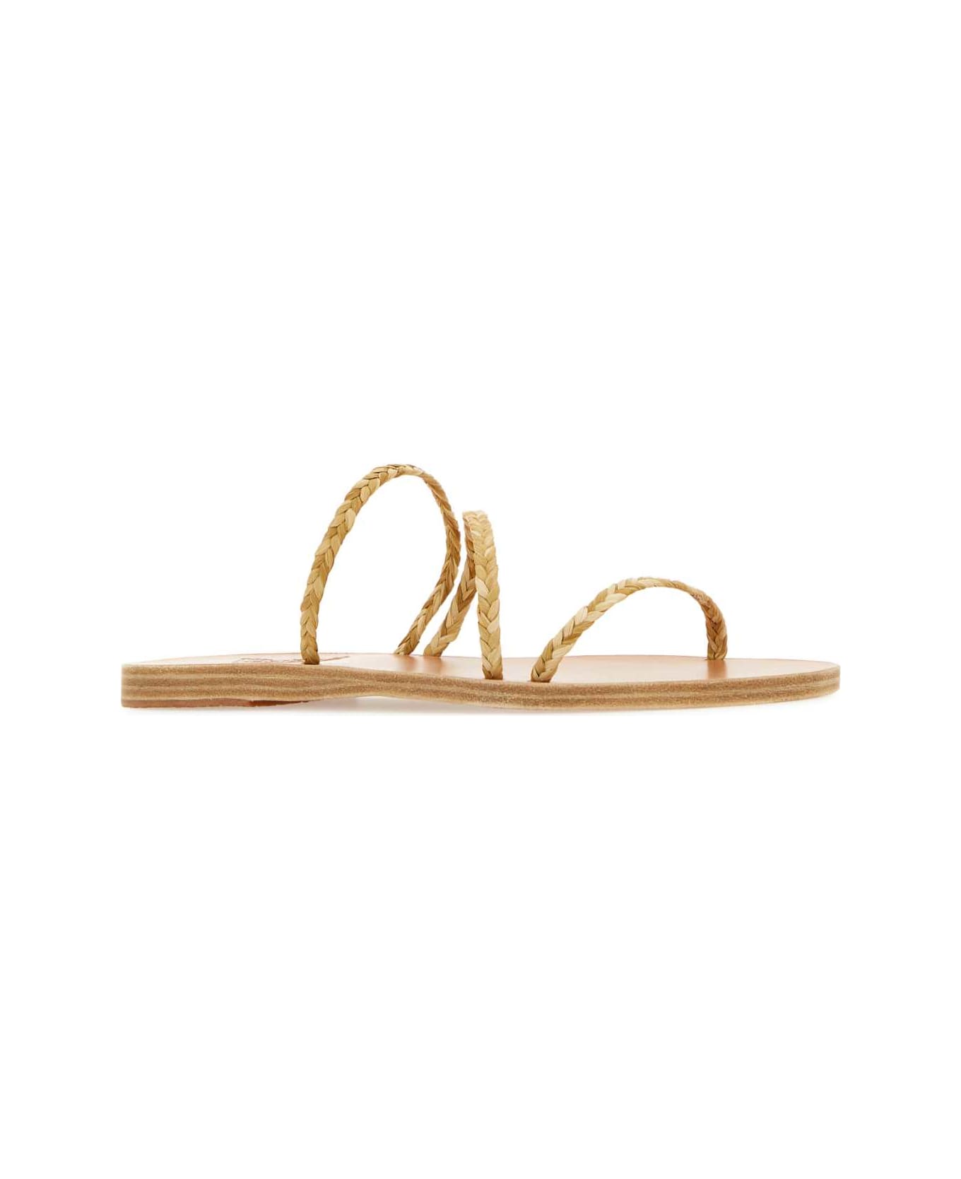 Ancient Greek Sandals Raffia Apli Slippers - LEGNO サンダル