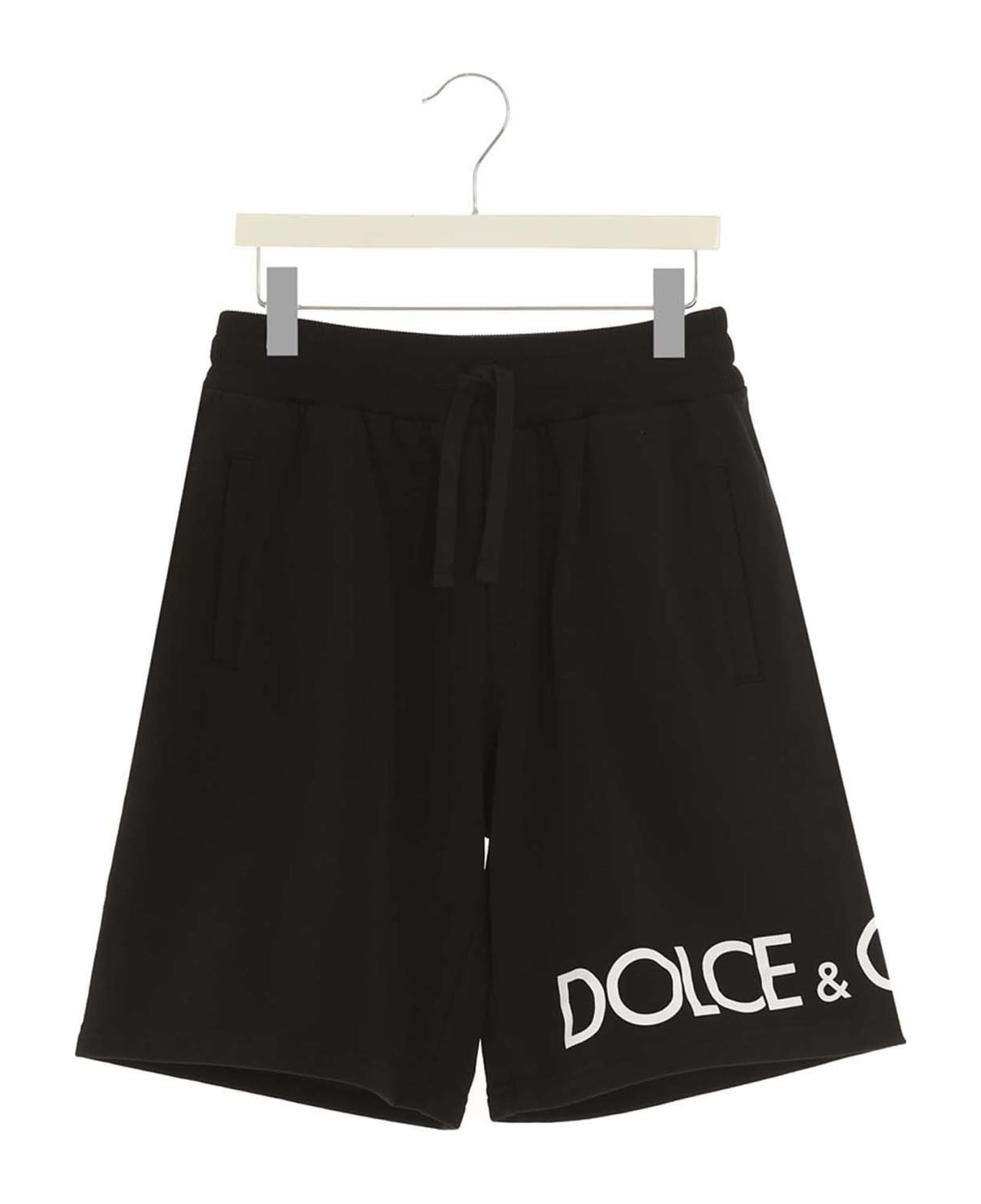 Dolce Mary & Gabbana Logo Bermuda Shorts - Nero