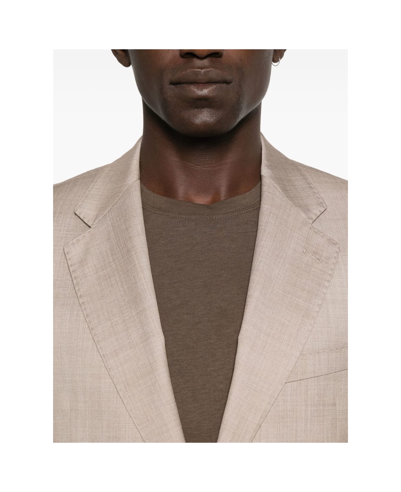 Emporio Armani Wool Single-breasted Suit - Brown
