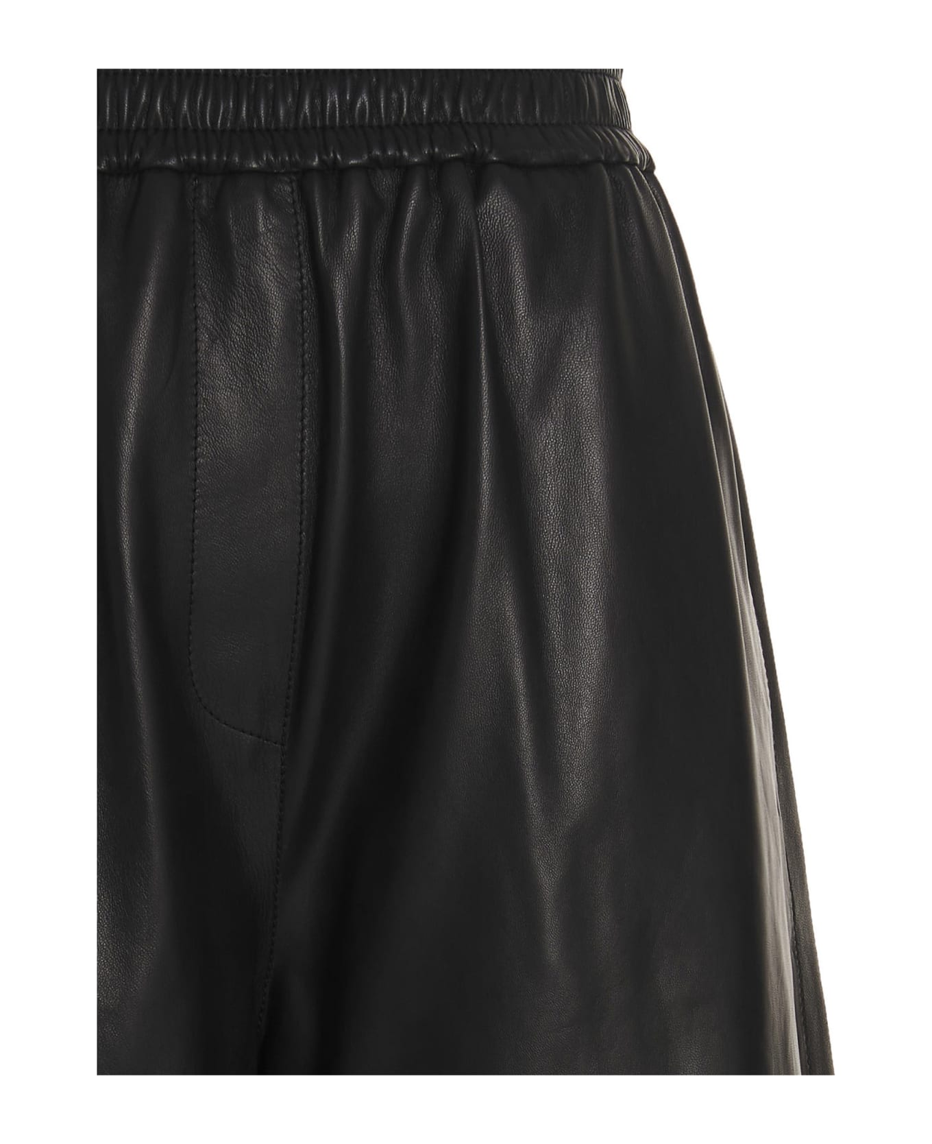 Loewe Anagram Leather Trousers - Black  