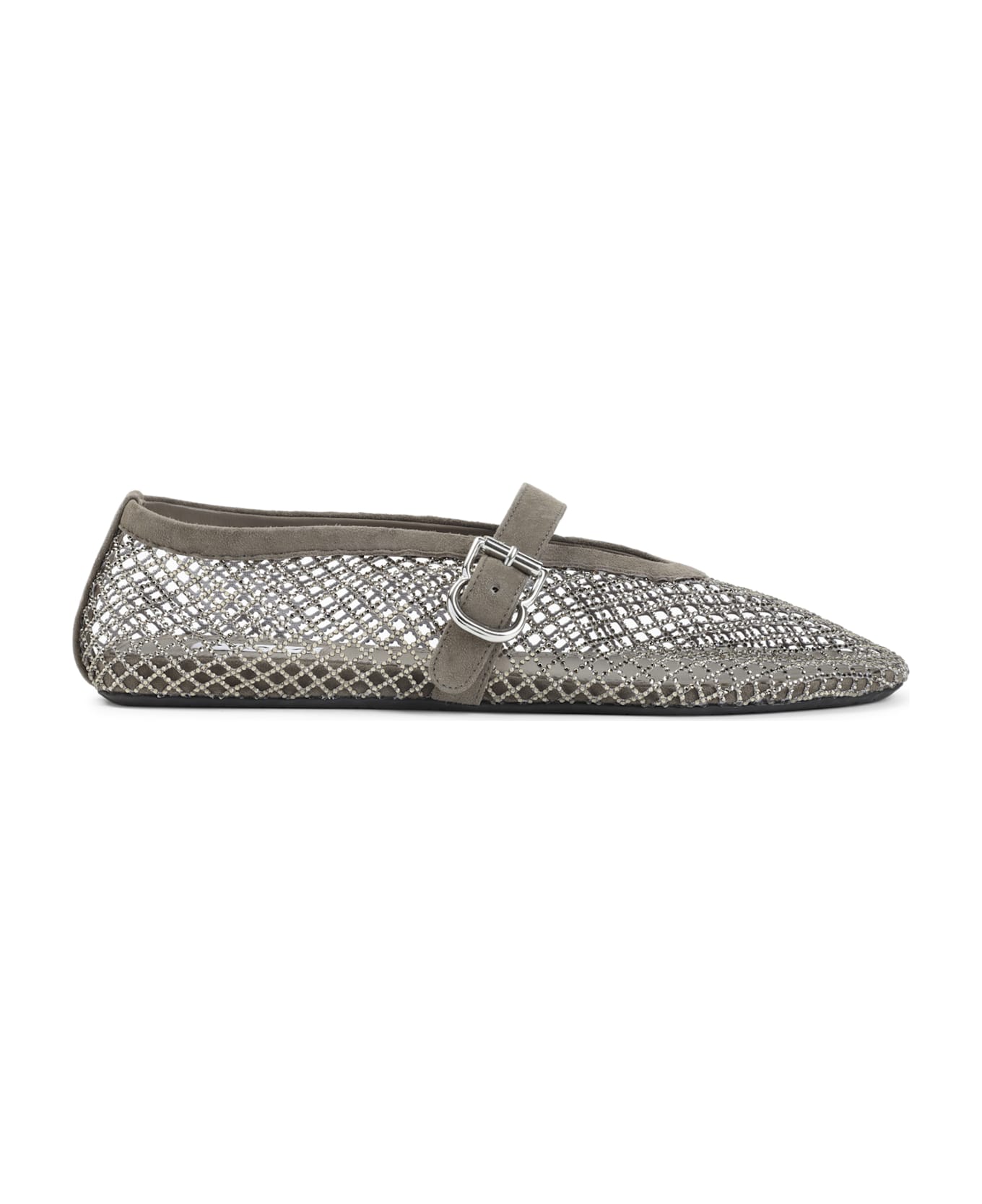 Alaia Alaïa Fishnet Ballerinas - Argent