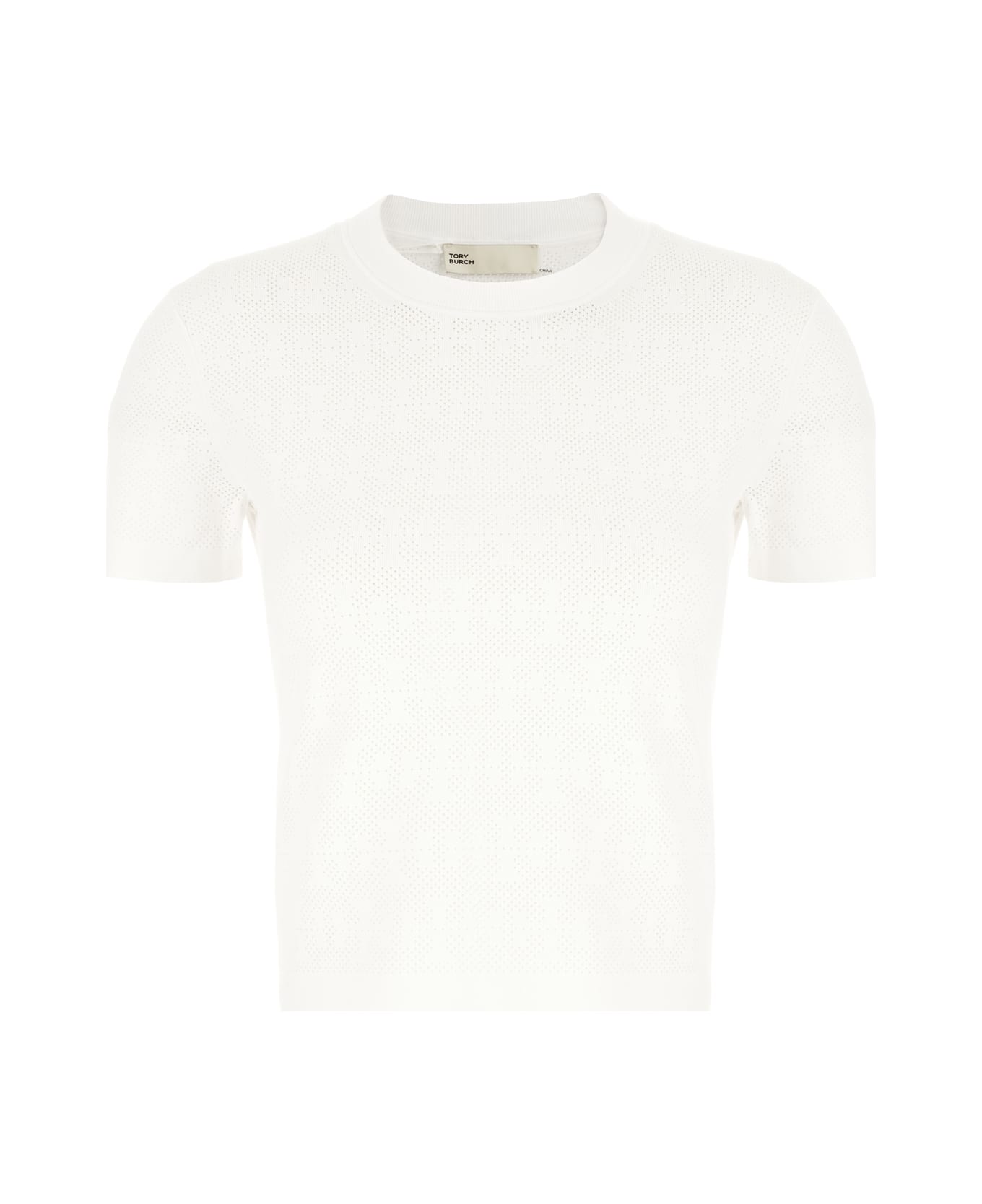 Tory Burch White Viscose Blend Top - Bianco