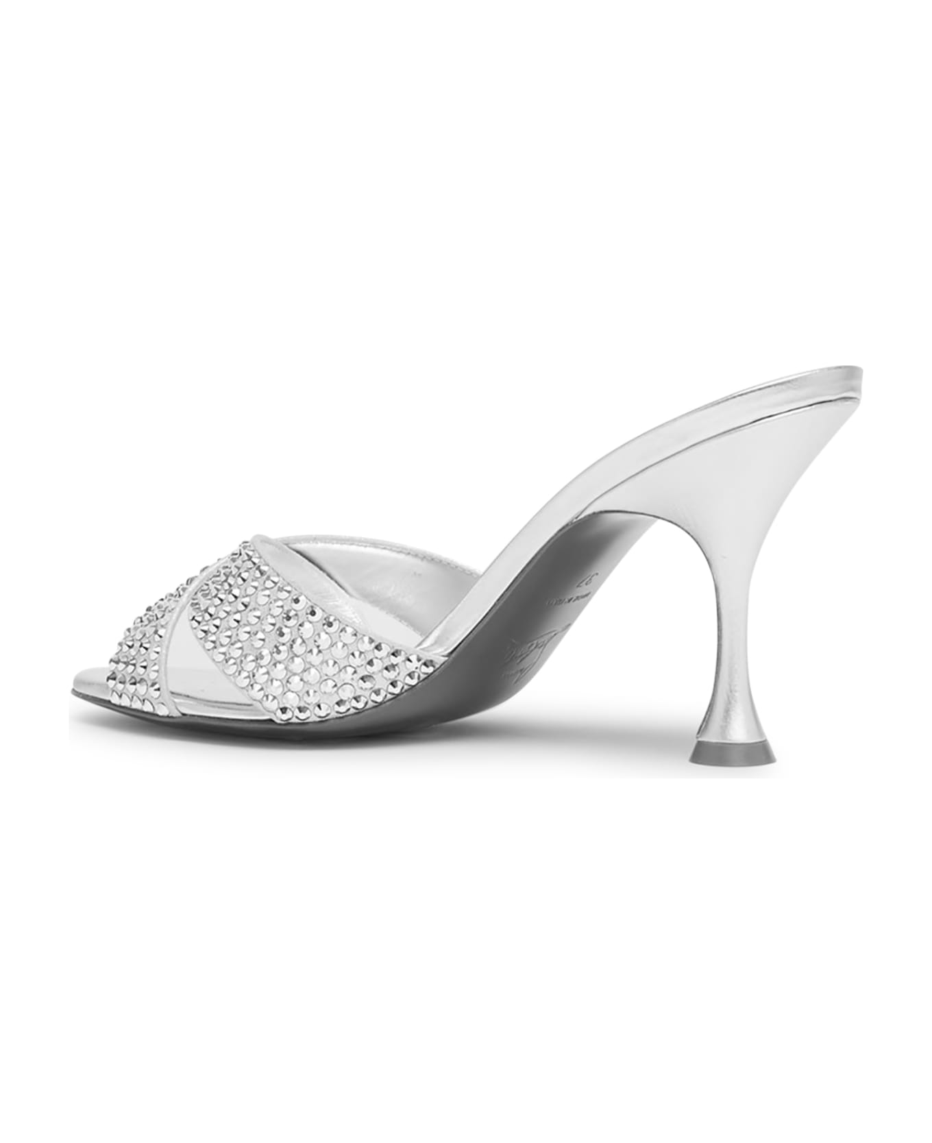 Christian Louboutin Mariza Is Back Strass 85 Suede Met/kid Lam Sat/lin - H Version Silver