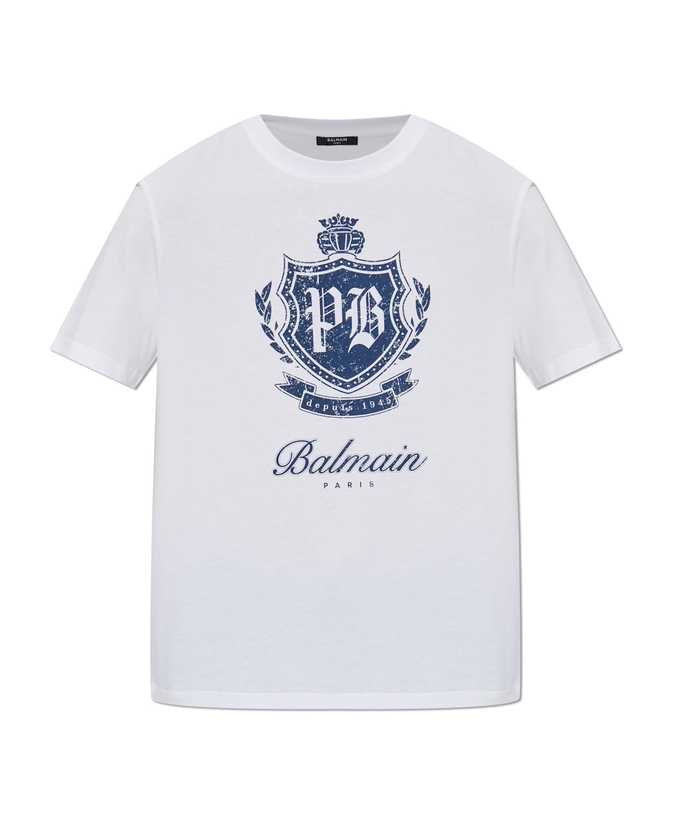 Balmain T-shirt With Printed Logo - WHITE