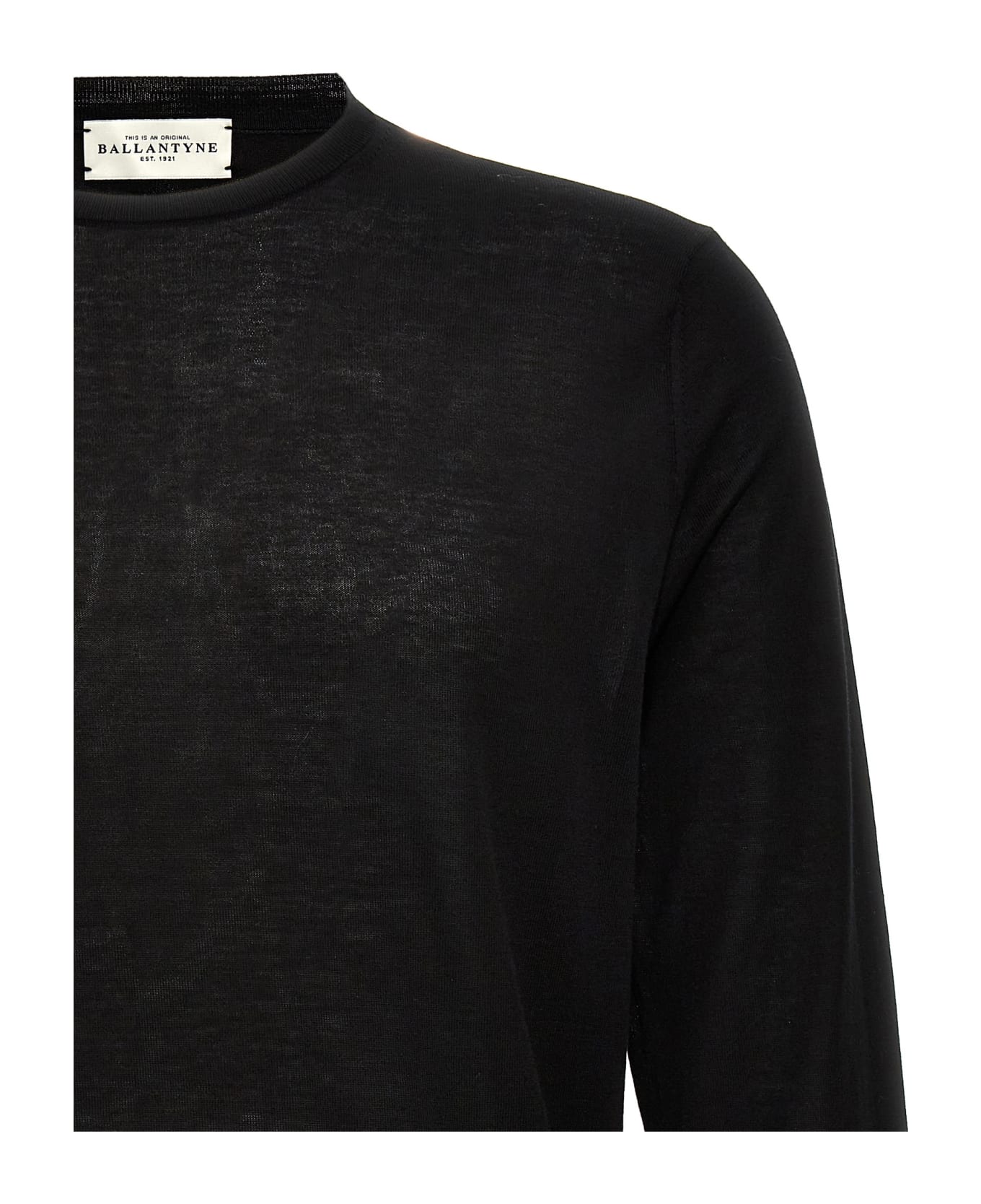 Ballantyne Cotton Sweater - Black  