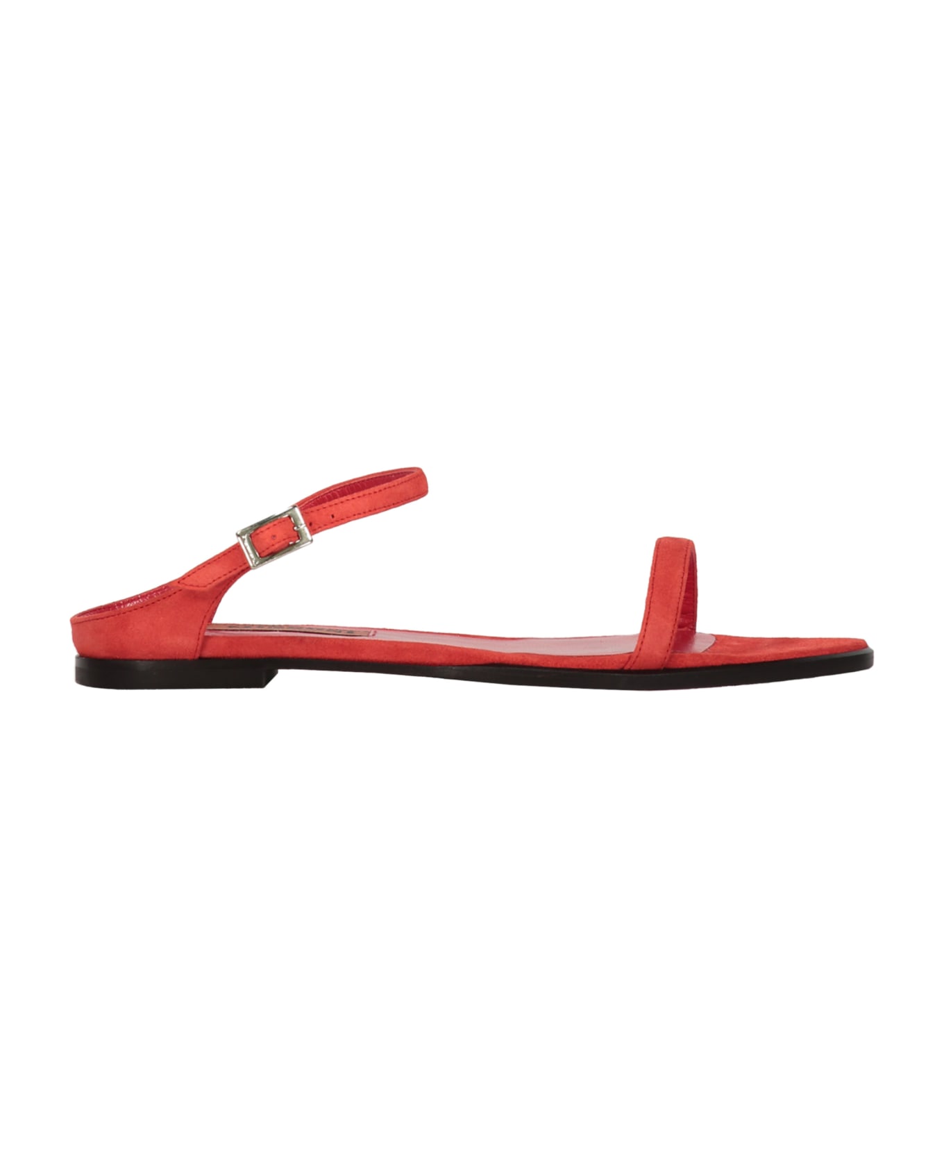 Missoni Leather Flat Sandals - red