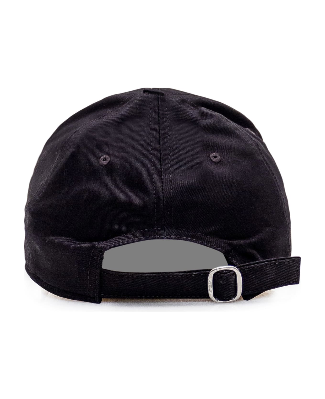 Off-White Black Cotton Hat - Black White 帽子