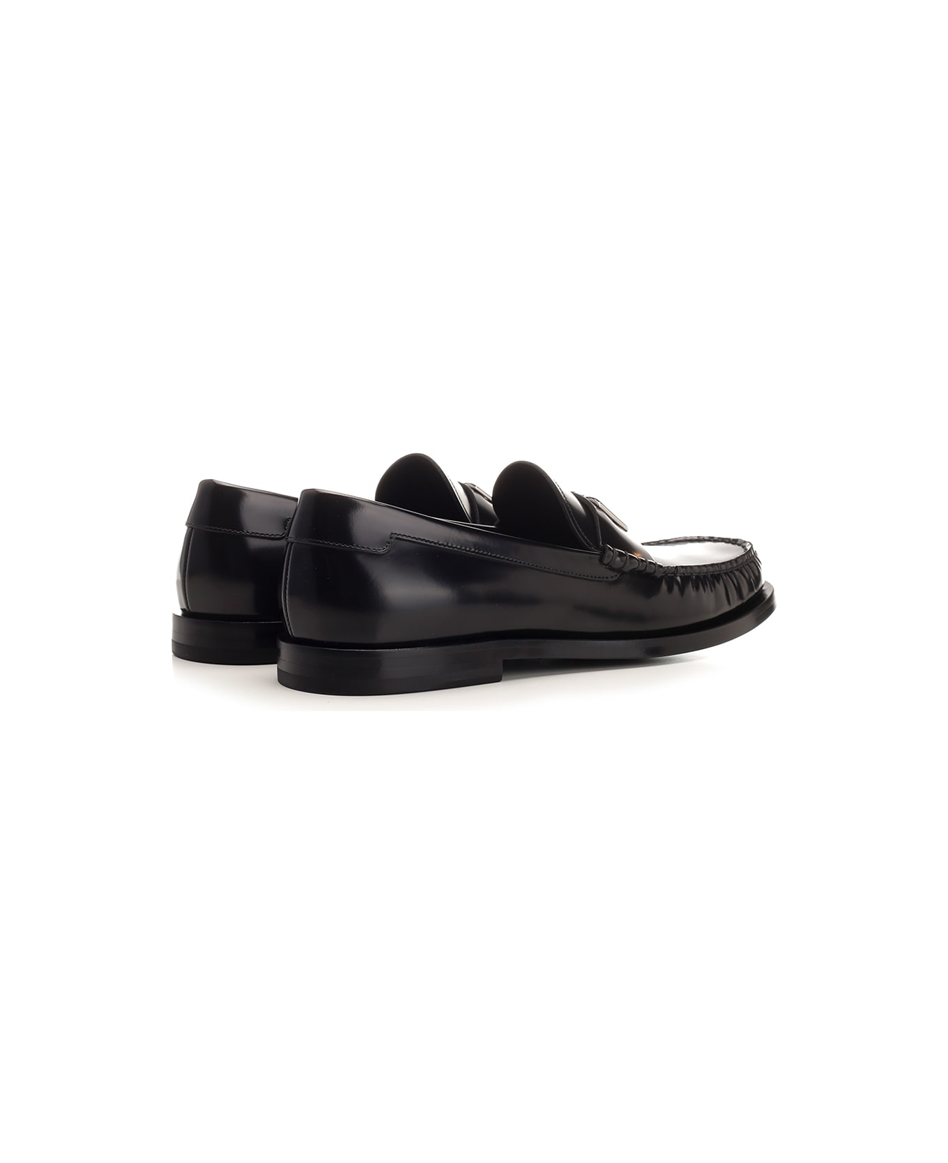 Dolce & Gabbana Black Brushed Leather Loafer - Black
