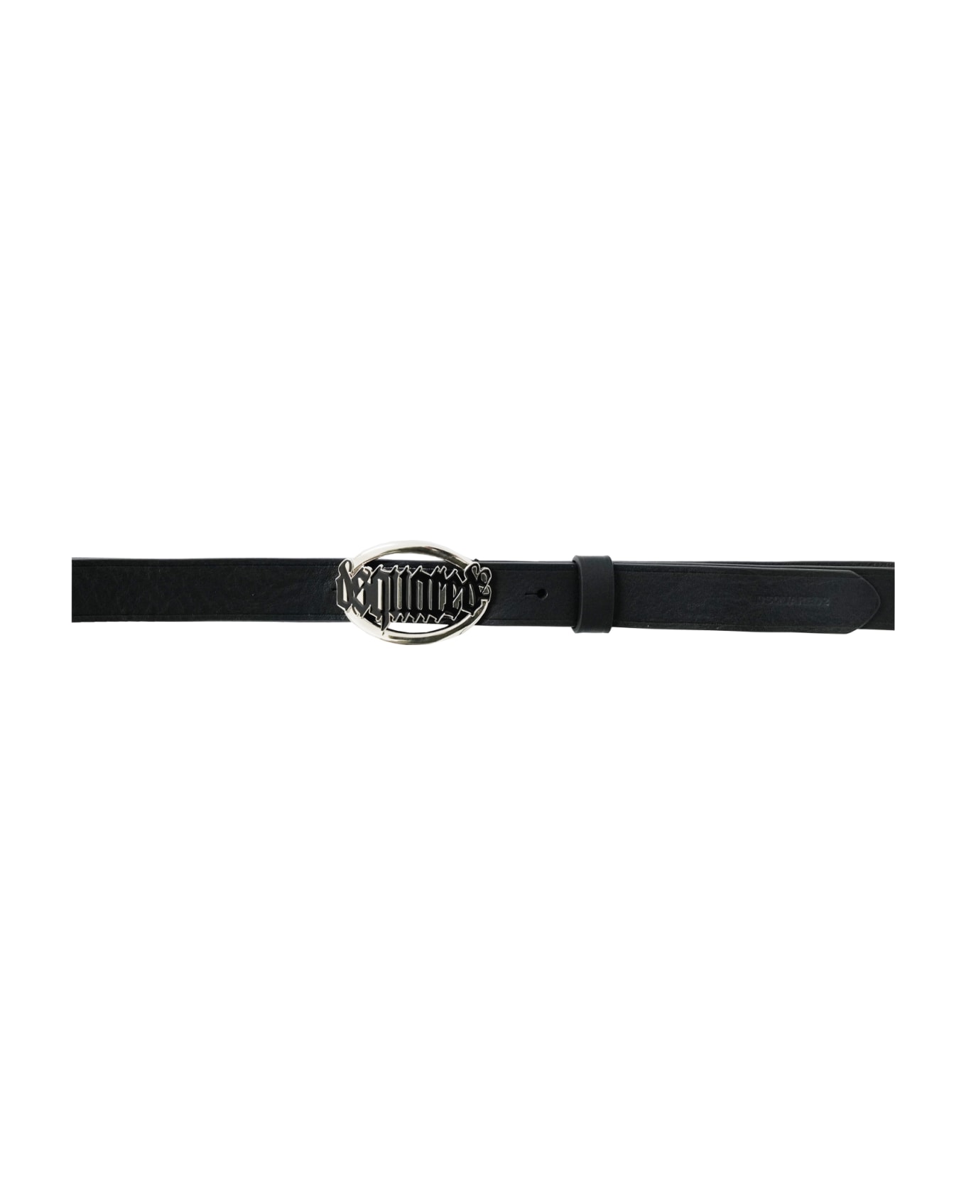 Dsquared2 Logo Plaque Buckle Belt - Black