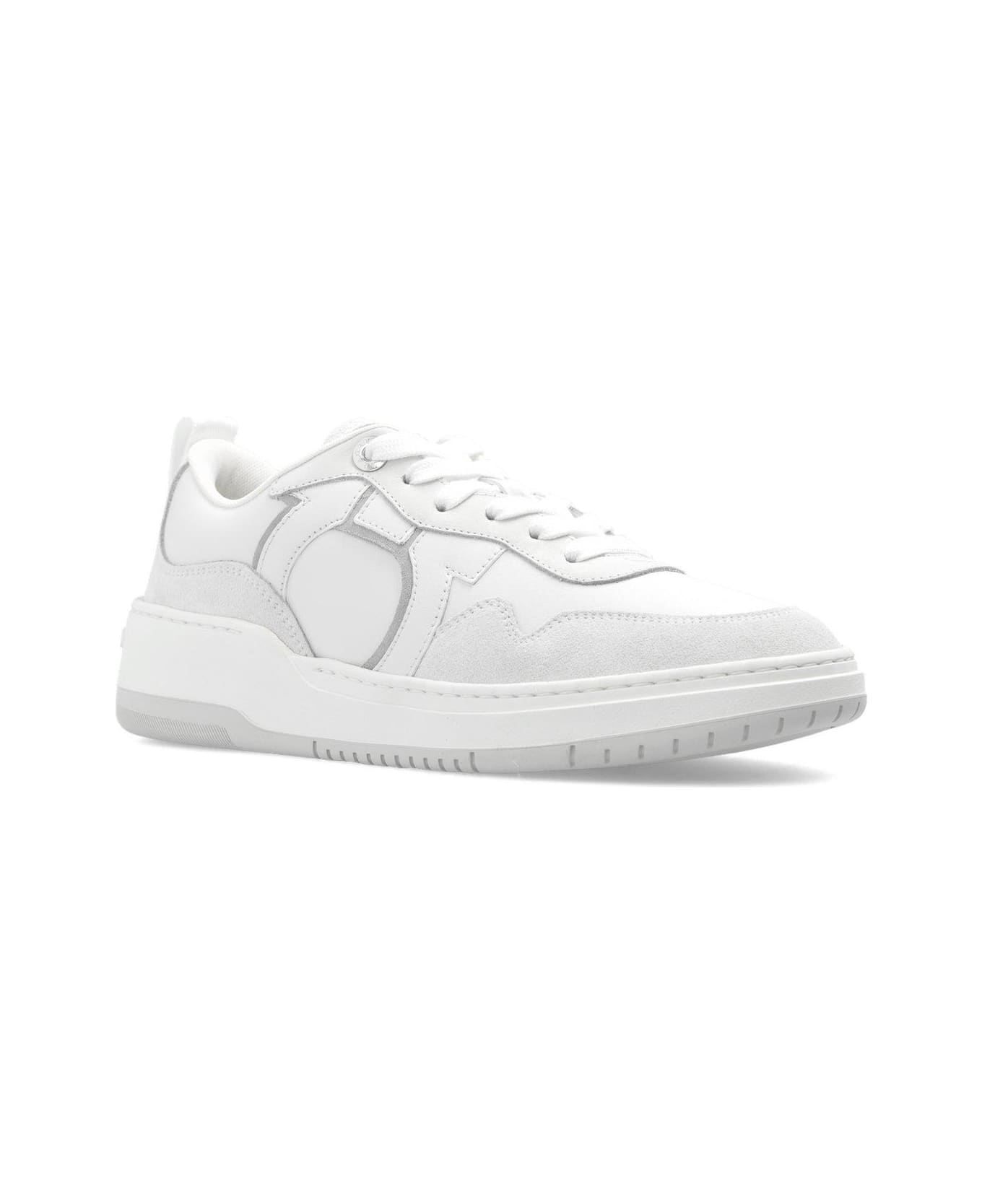 Ferragamo Gancini Low-top Sneakers - White