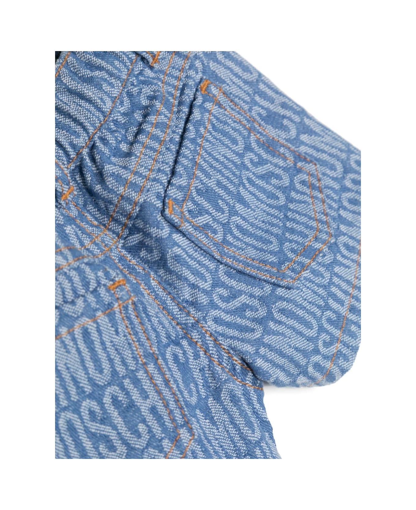 Moschino Shorts Con Logo - Blue ボトムス