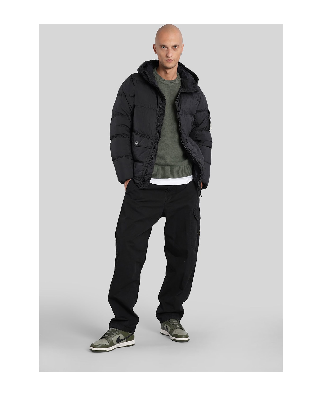 Stone Island Knitwear In Green Wool - MILITARY GREEN