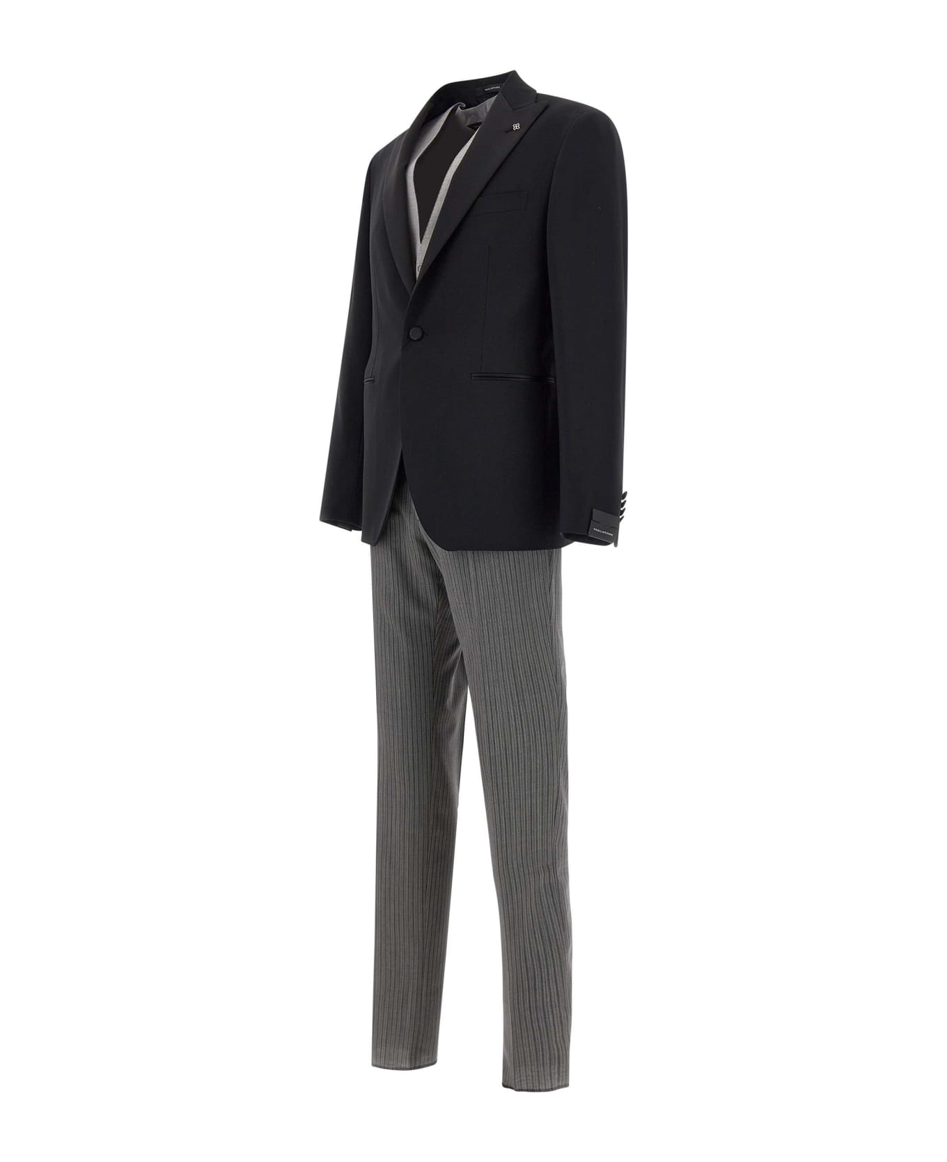 Tagliatore Three-piece Suit - BLACK/grey