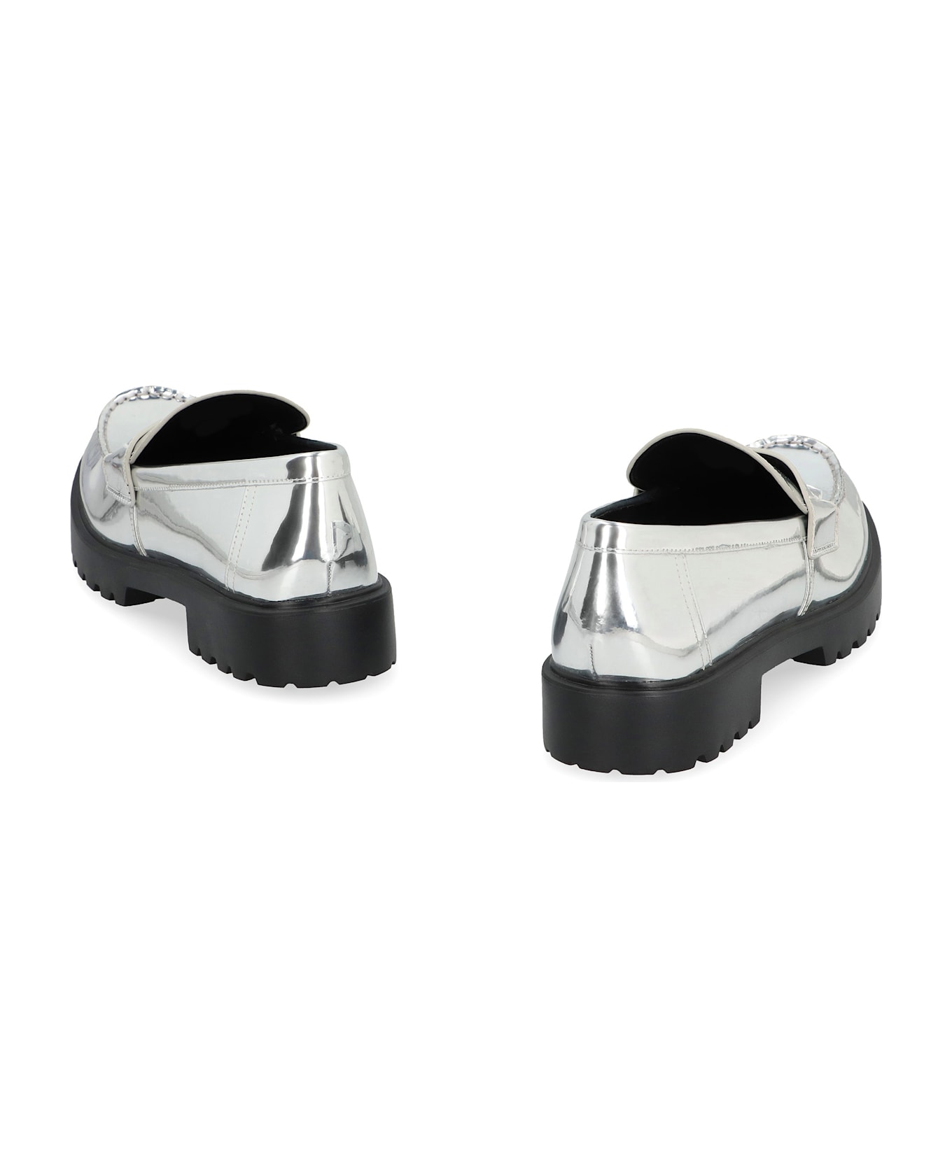 Tory Burch Metallic Eco Leather Loafers - silver