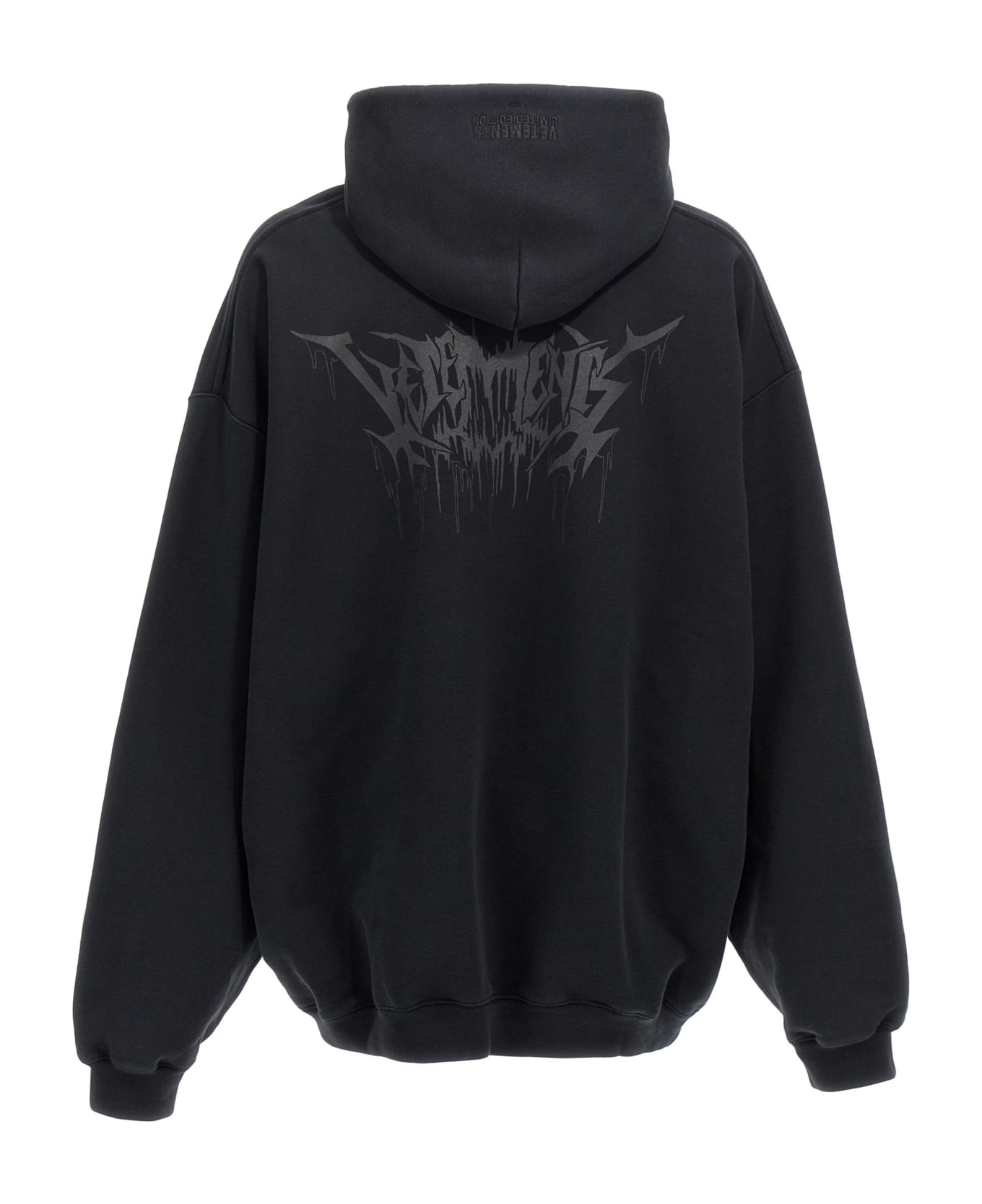 VETEMENTS 'black Skull Metal' Hoodie - Black  