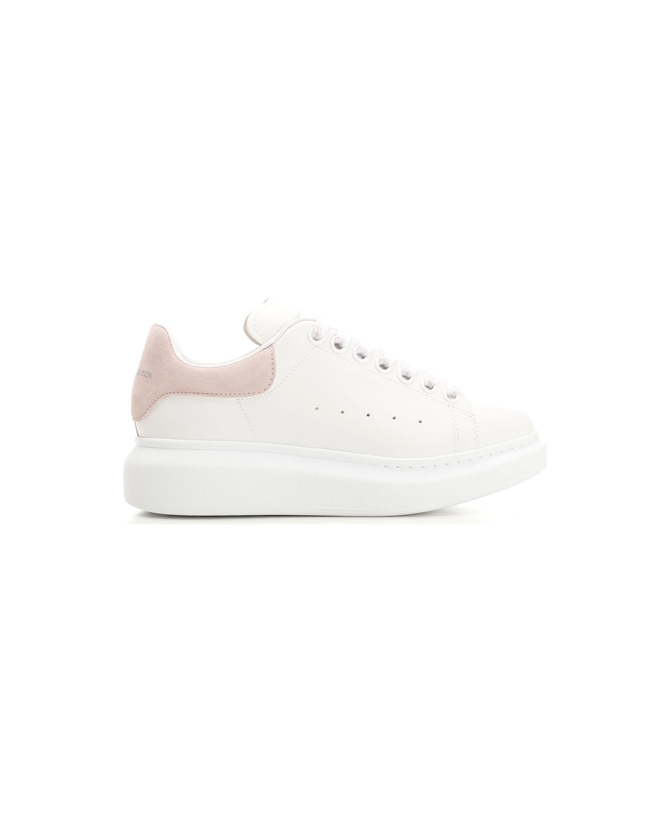 Alexander McQueen Oversized Sneakers With Black Heel - White