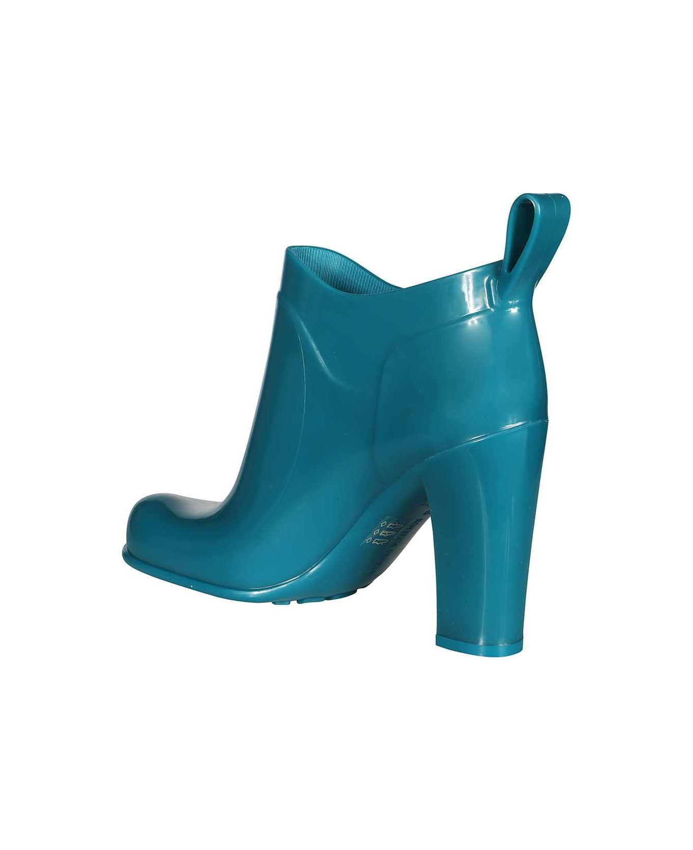 Bottega Veneta Shine Rubber Boots - turquoise