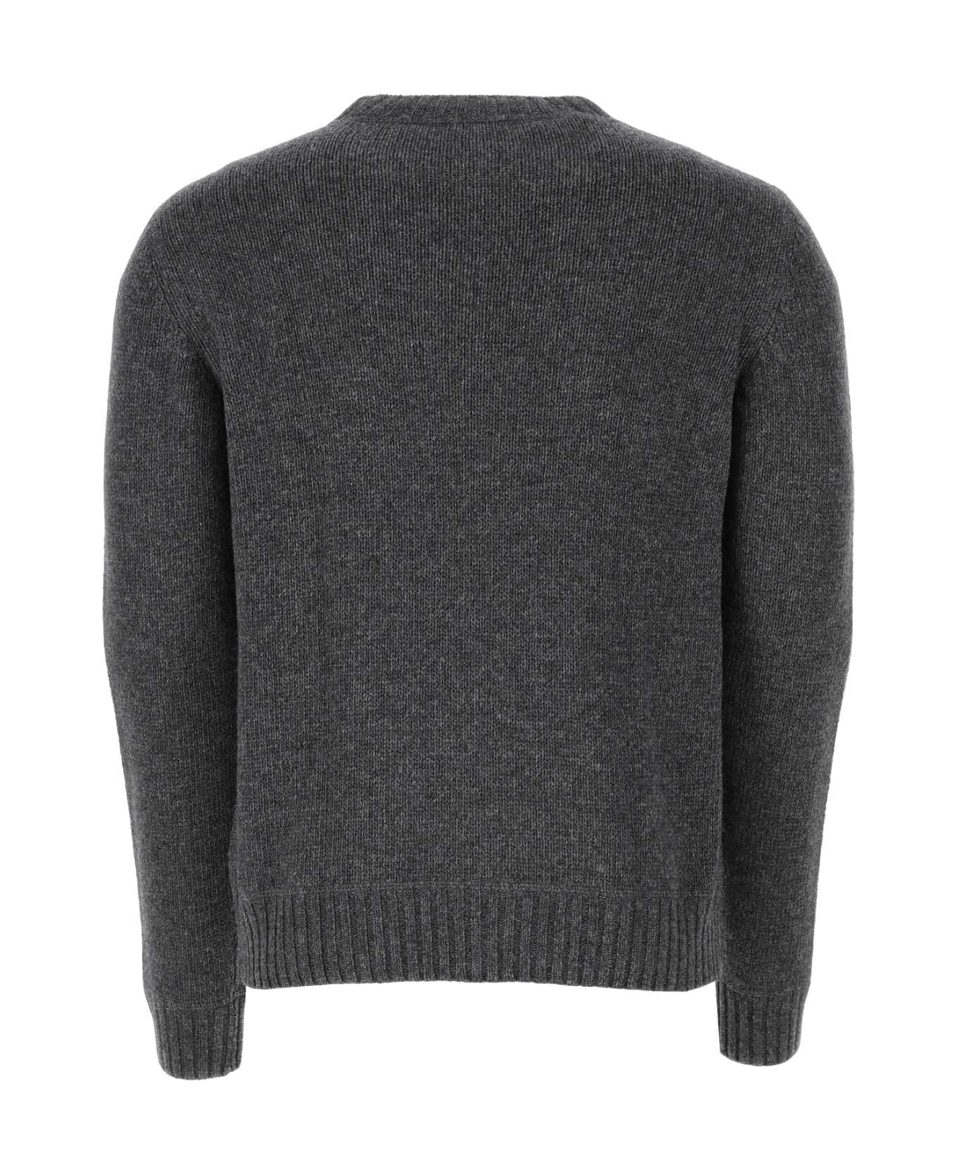 Prada Dark Grey Wool Blend Sweater - ARDESIA