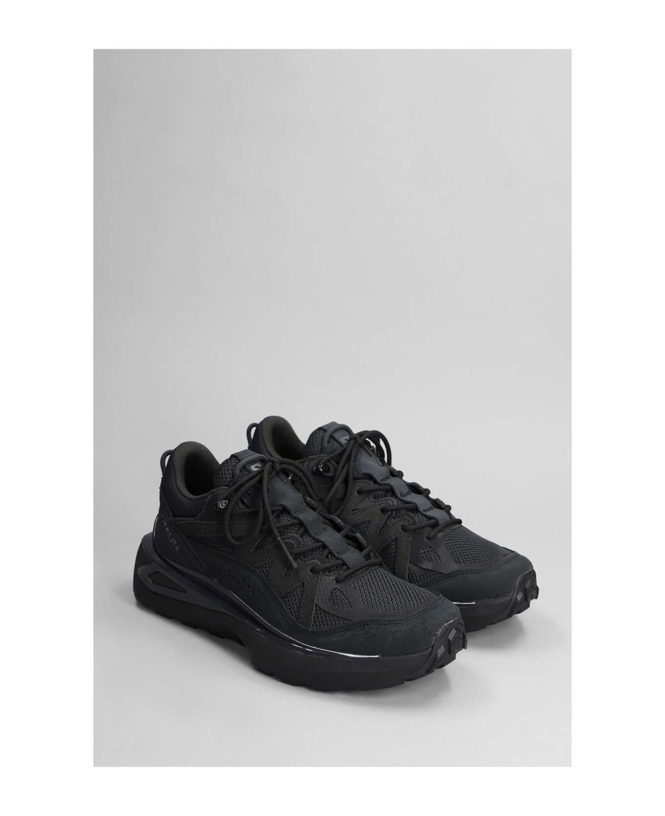 Salomon Odyssey Elmt Low Sneakers In Black Synthetic Fibers - black