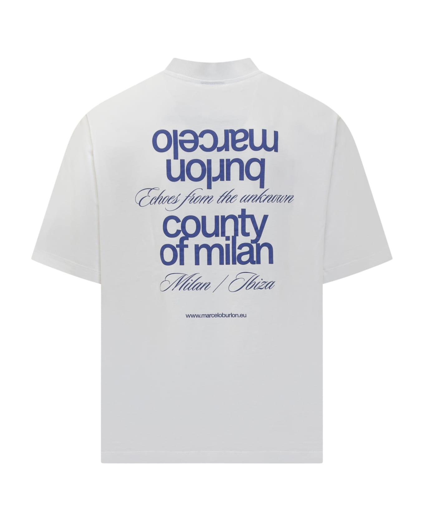 Marcelo Burlon Mbcm Slogan T-shirt - WHITE BLUE