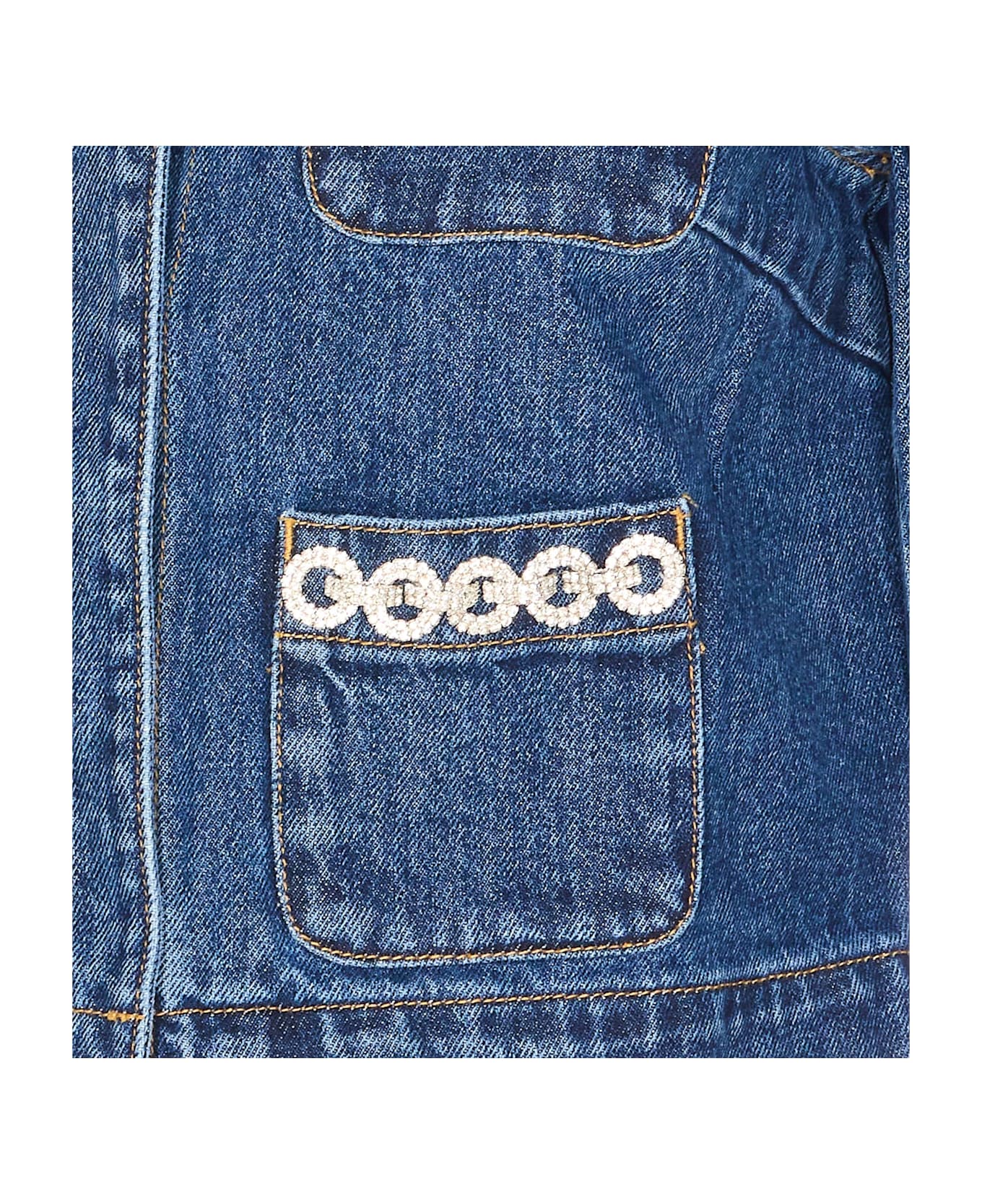 self-portrait Denim Jacket - Blue