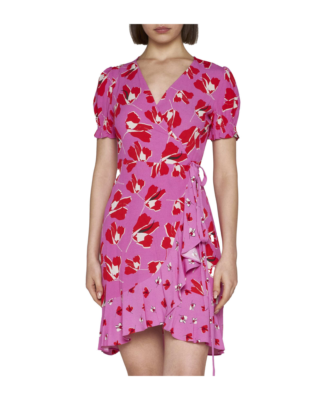 Diane Von Furstenberg Dress - Paper tulip lg pink ワンピース＆ドレス