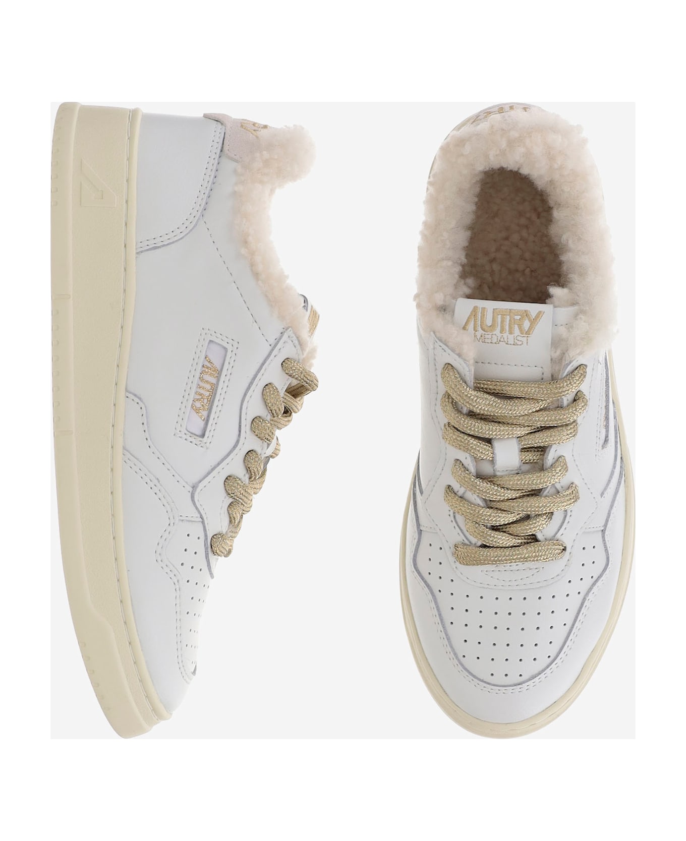 Autry Low Medalist Leather Sneakers - White