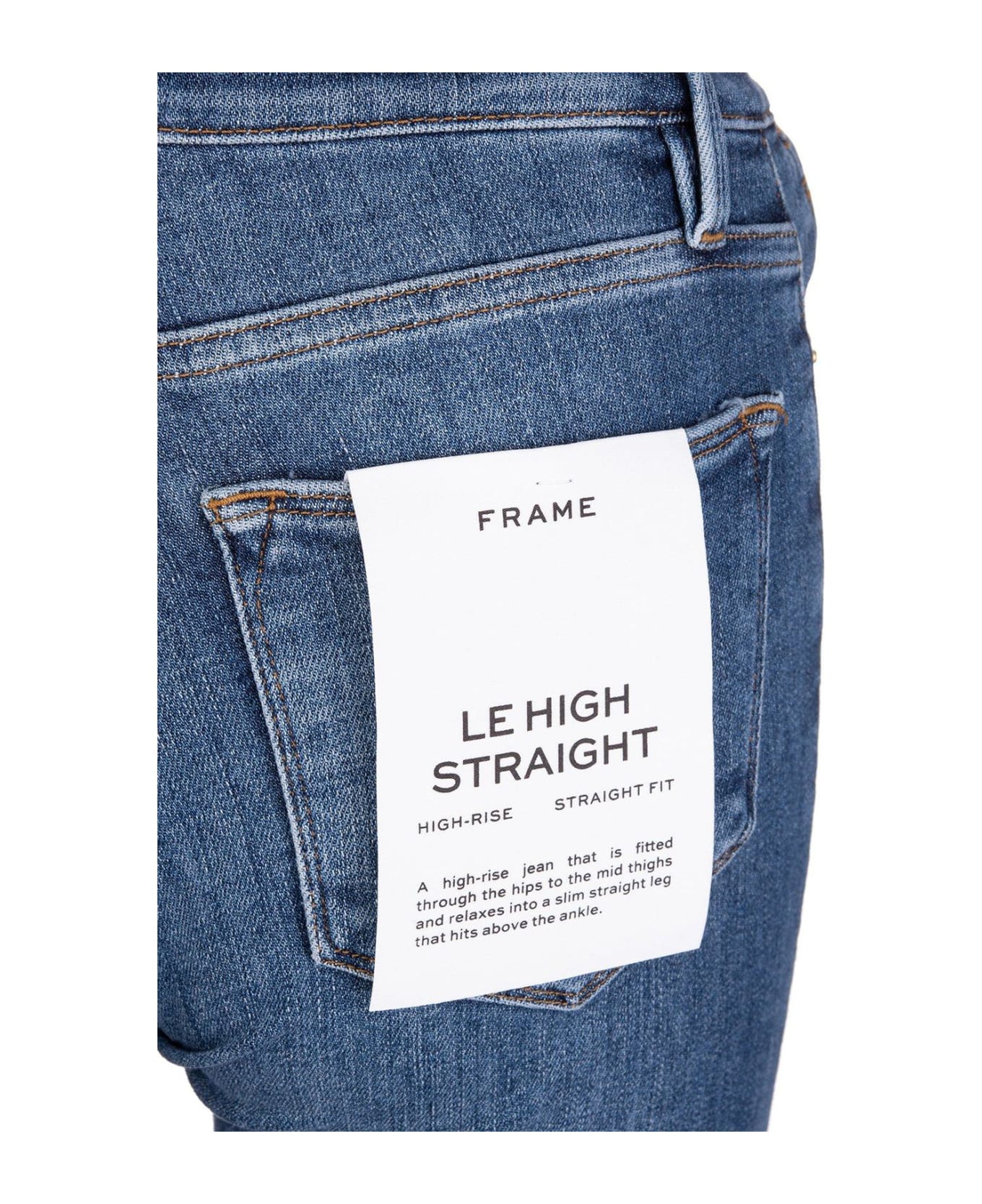 Frame Faded Effect Cropped Jeans - Blu