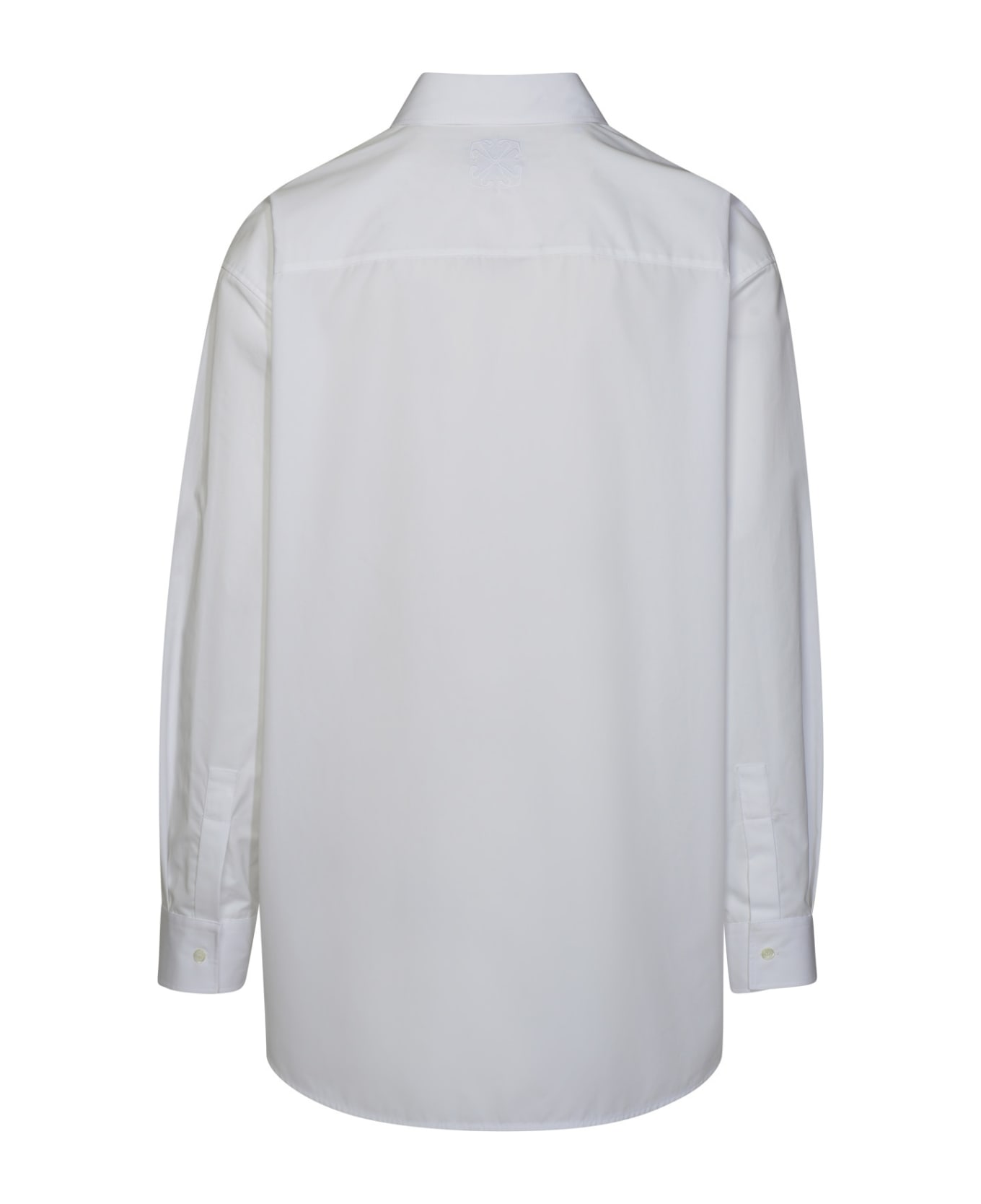 Off-White Logo Embroidered Long-sleeved Shirt - White シャツ