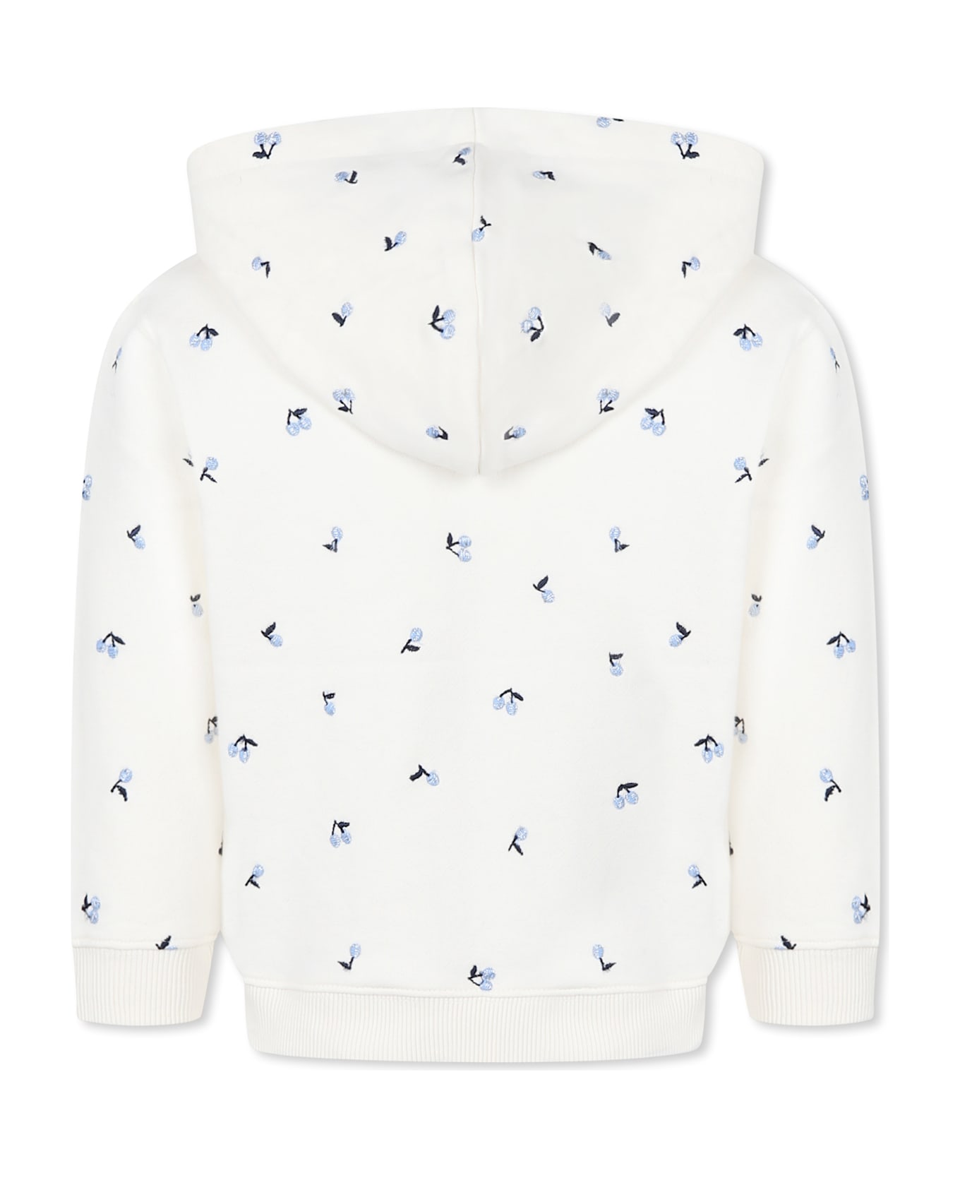 Bonpoint Ivory Sweatshirt For Girl With Cherries - Ivory