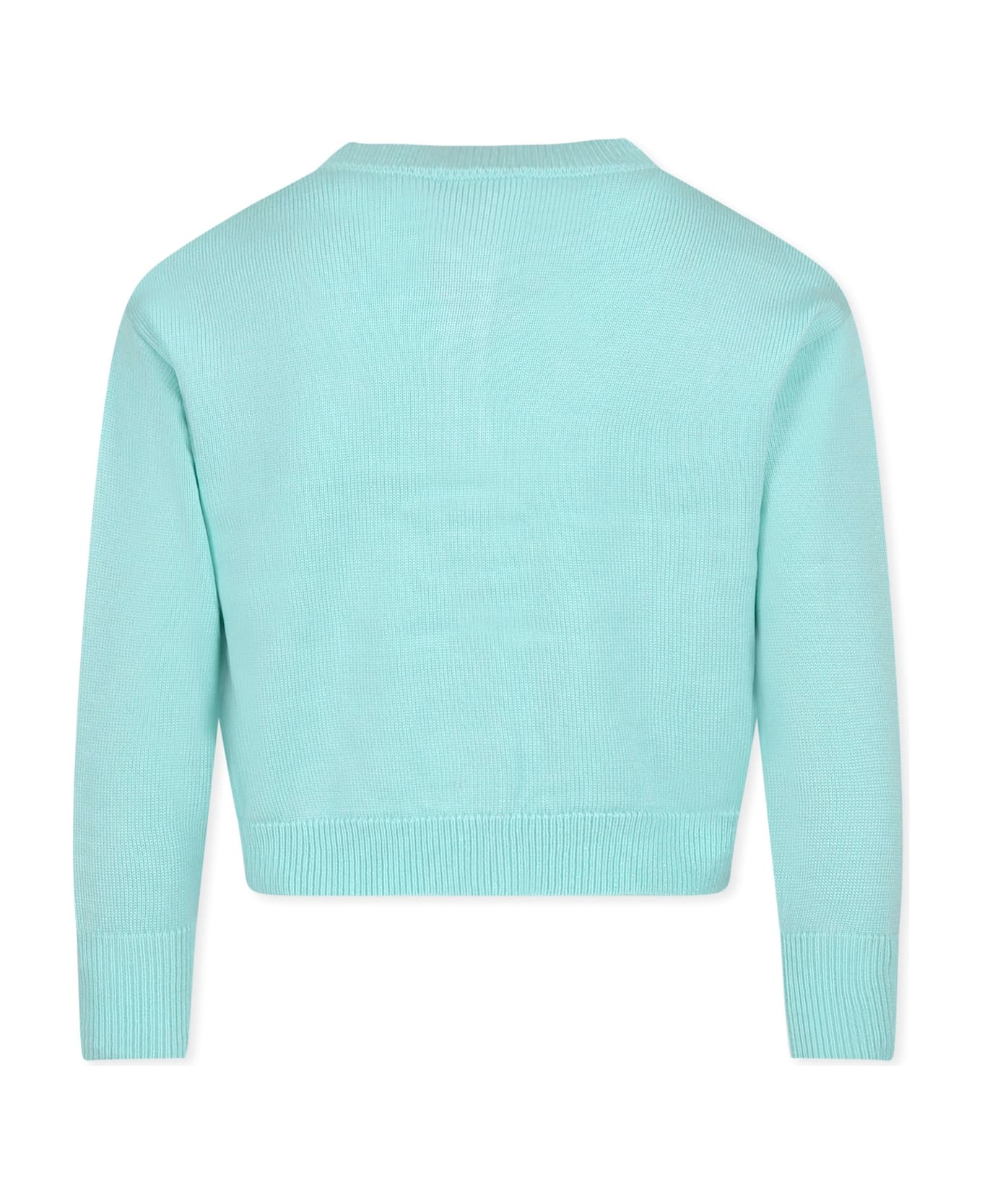 Billieblush Green Cardigan For Girl With Hearts - Green