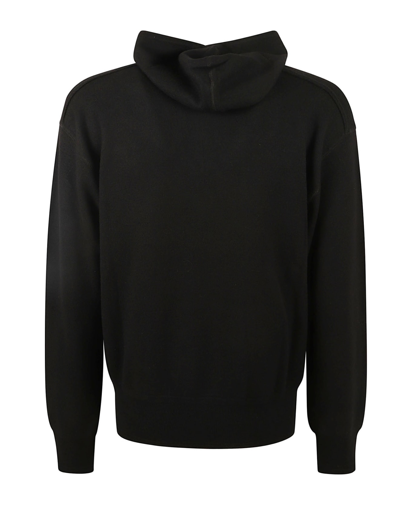 Burberry Rib Trim Hooded Sweater - Black