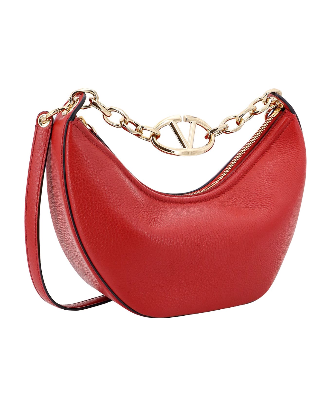 Valentino Garavani Vlogo Moon Bag Handbag - Red