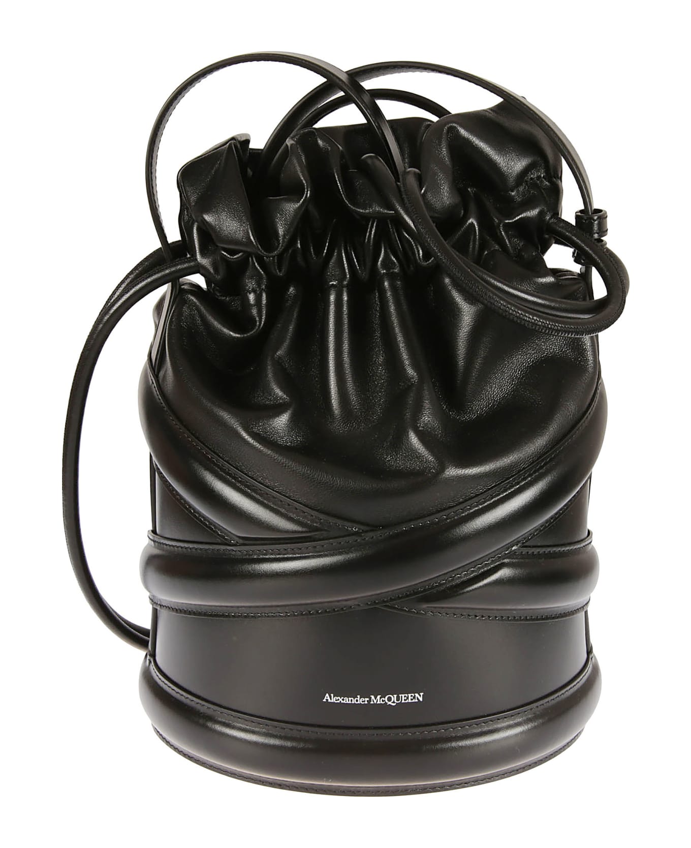 Alexander McQueen Soft Curve Large Bucket Bag - NERO