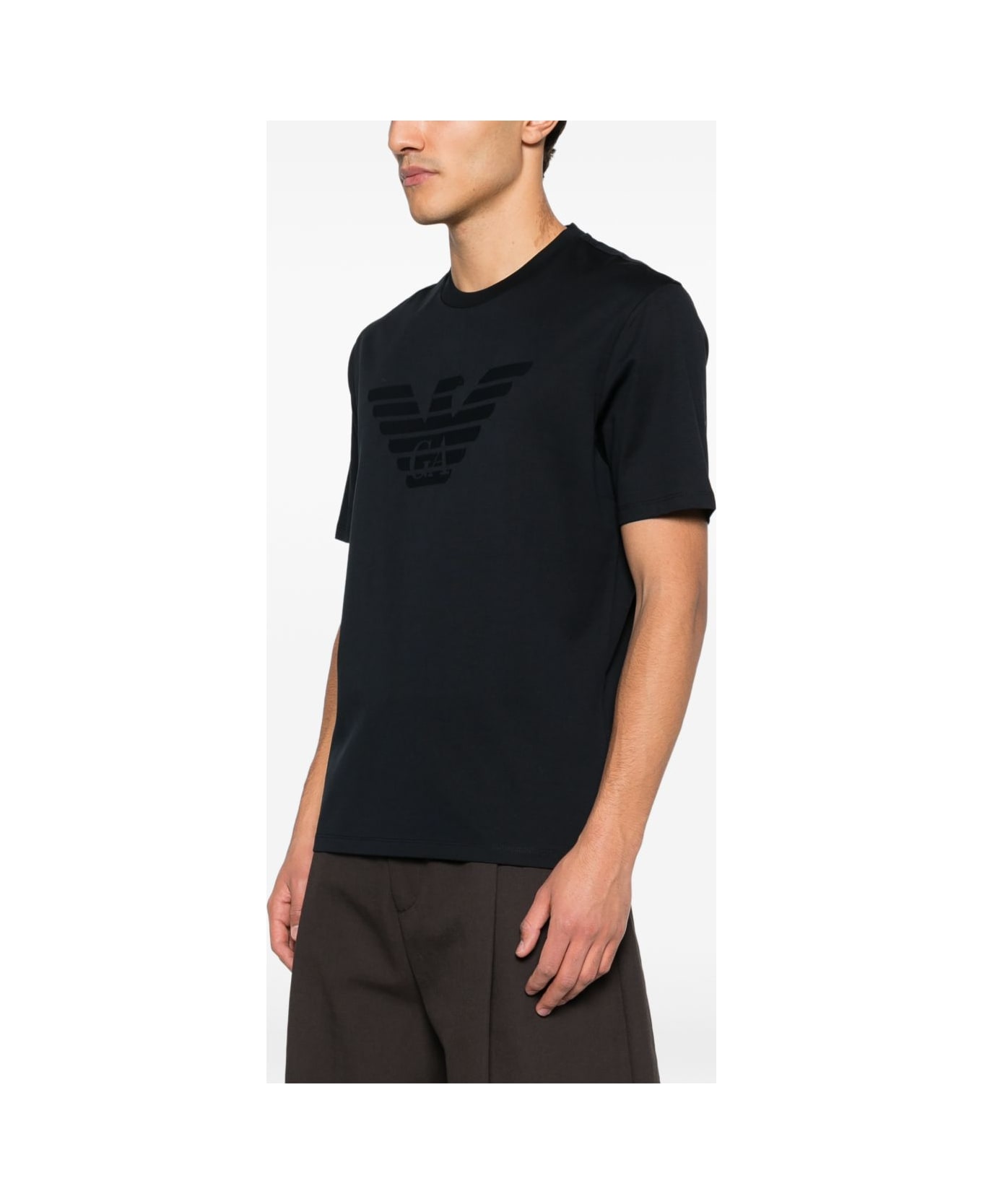 Emporio Armani Logo Cotton T-shirt - Blue