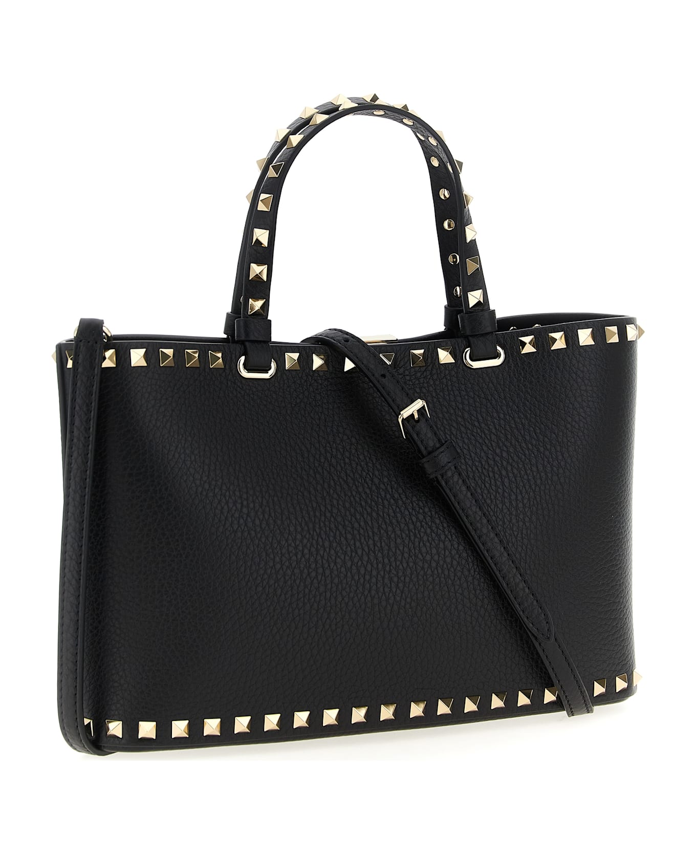 Valentino Garavani 
rockstud
 Small Shopping Bag - Black  