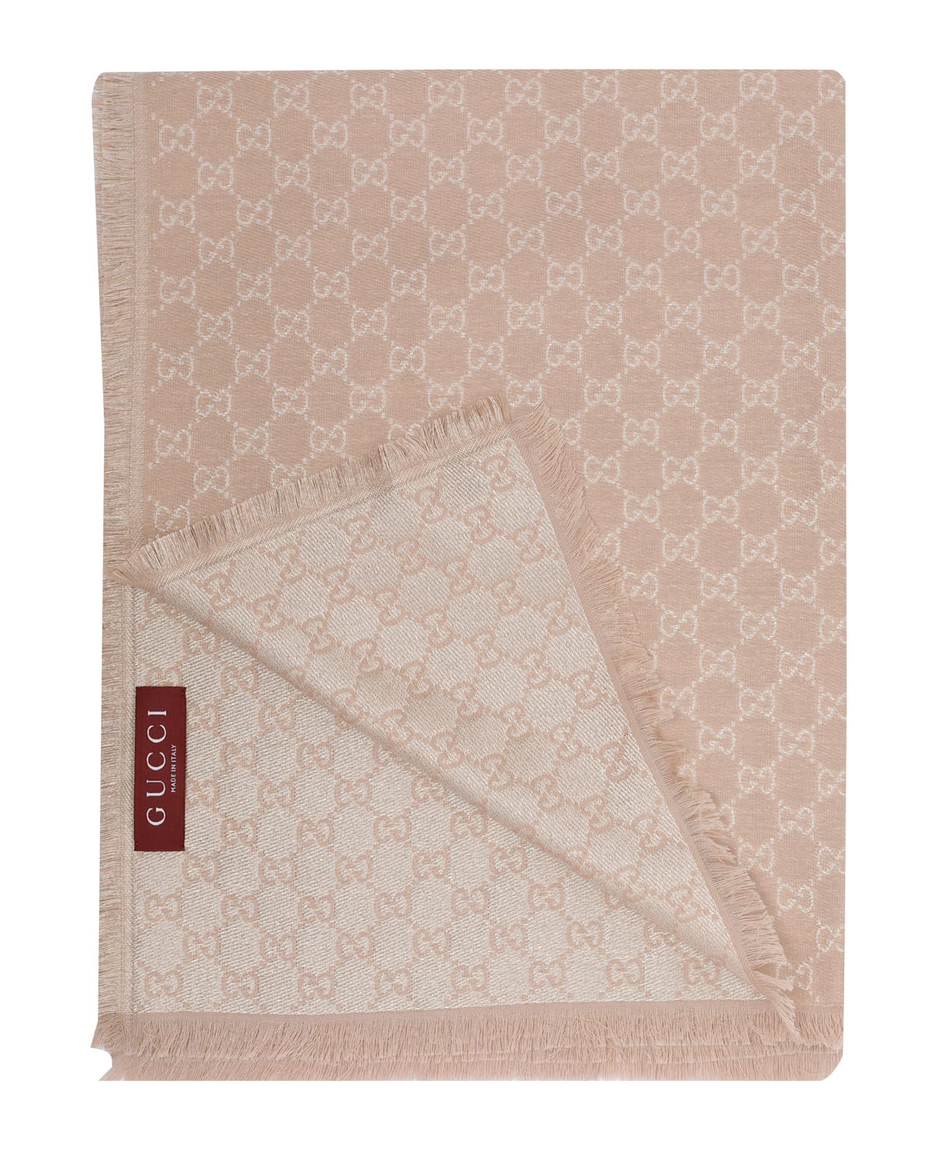 Gucci Gg Lame
 Printed Scarf - Pink