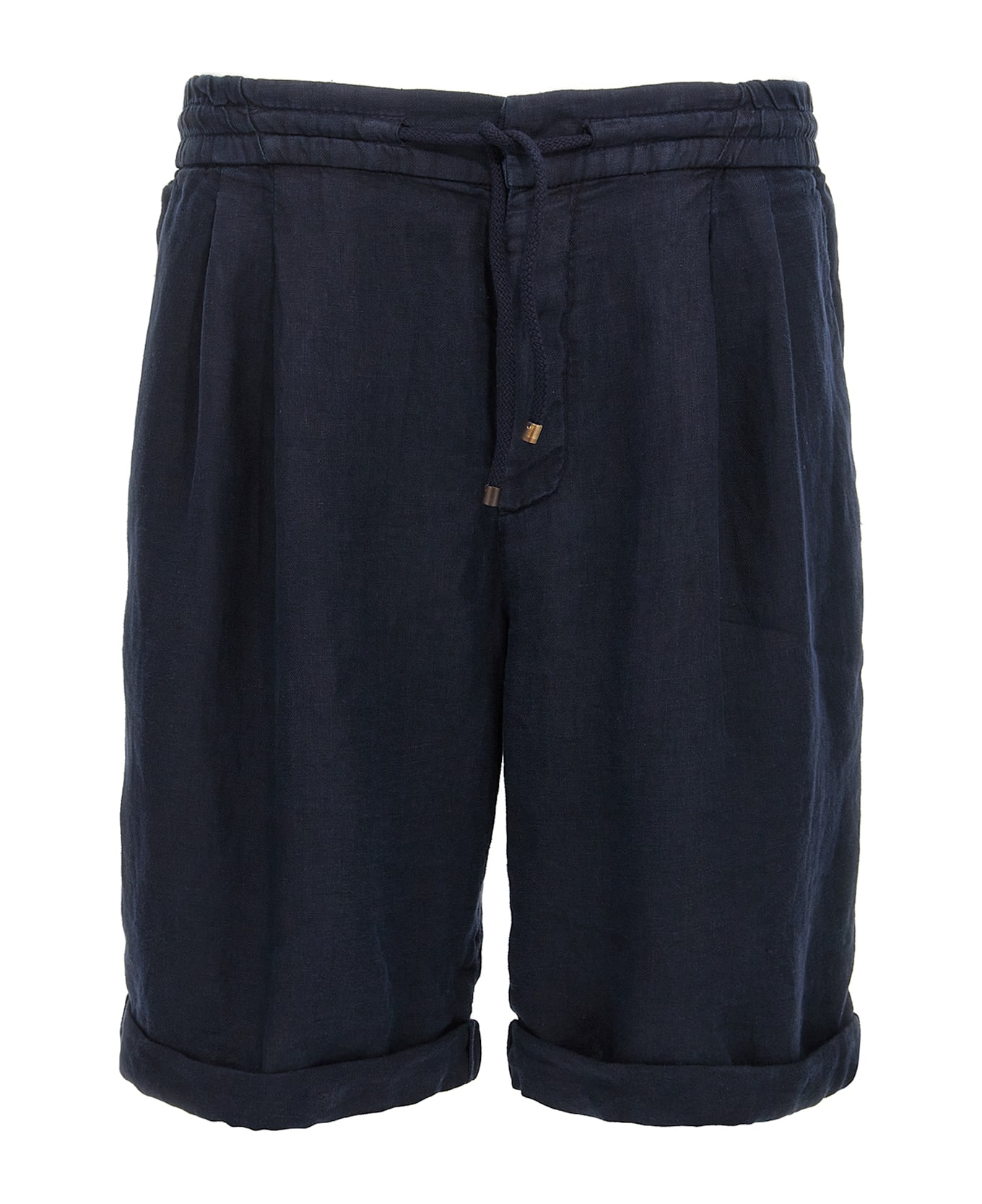 Brunello Cucinelli Linen Bermuda Shorts - Blue
