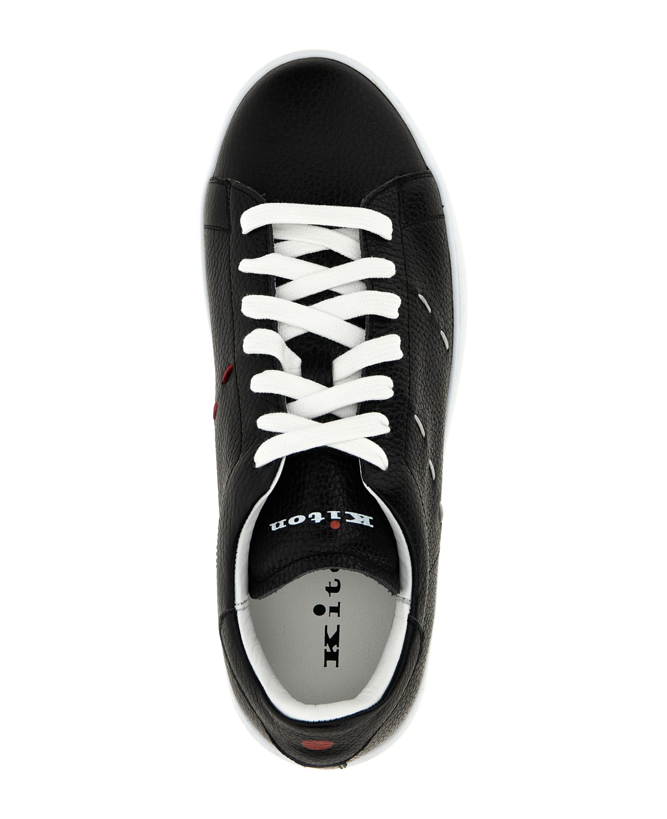 Kiton Leather Sneakers - White/Black スニーカー