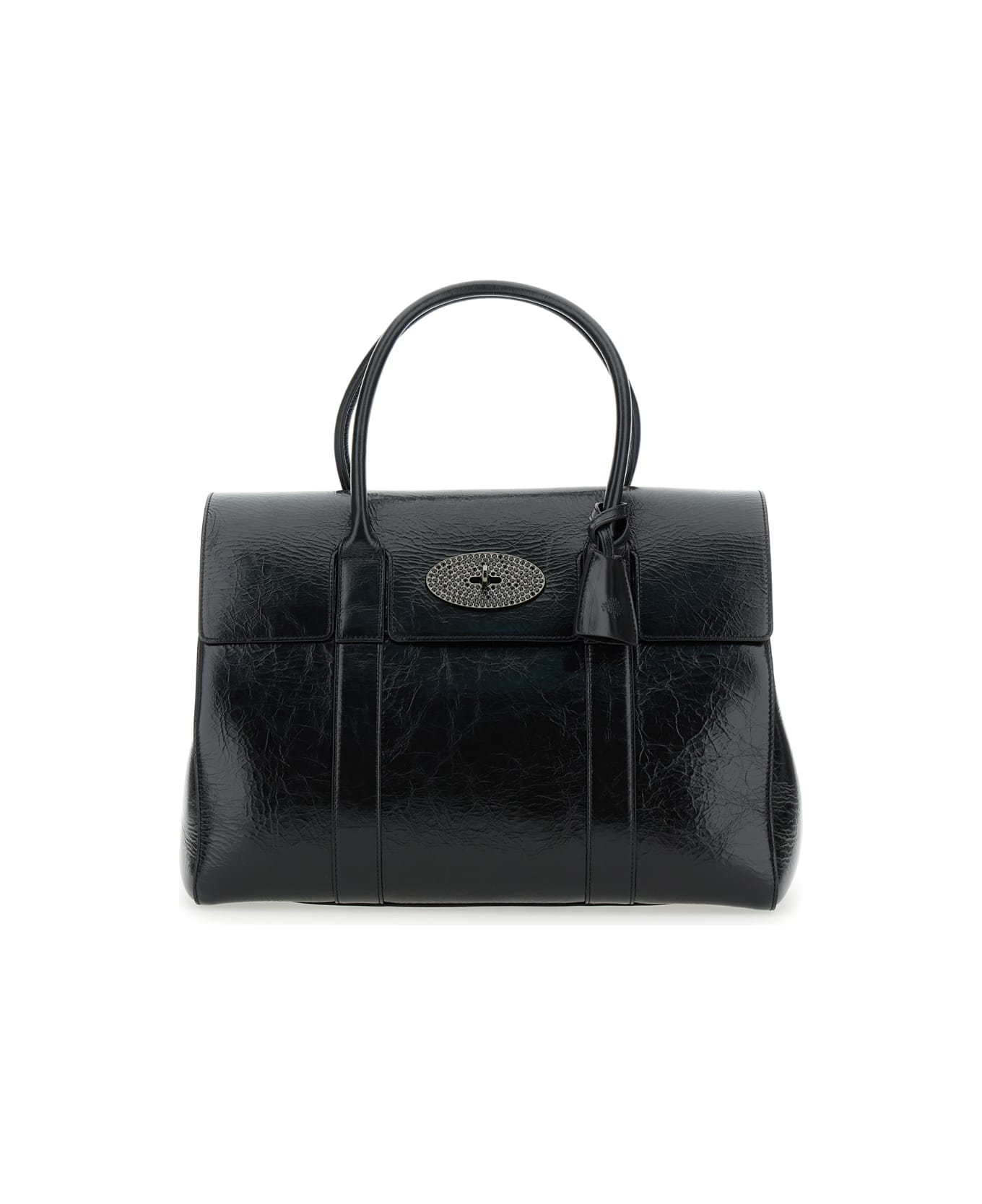 Mulberry 'bayswater' Black Handbag With Postman's Lock Closure In Leather Woman - Black