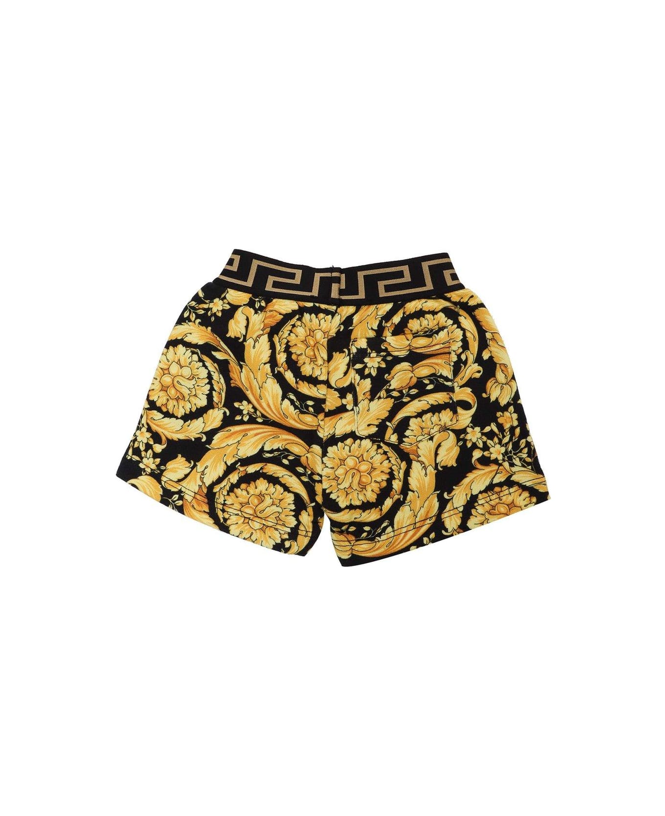 Young Versace Baroque Pattern Shorts - Giallo