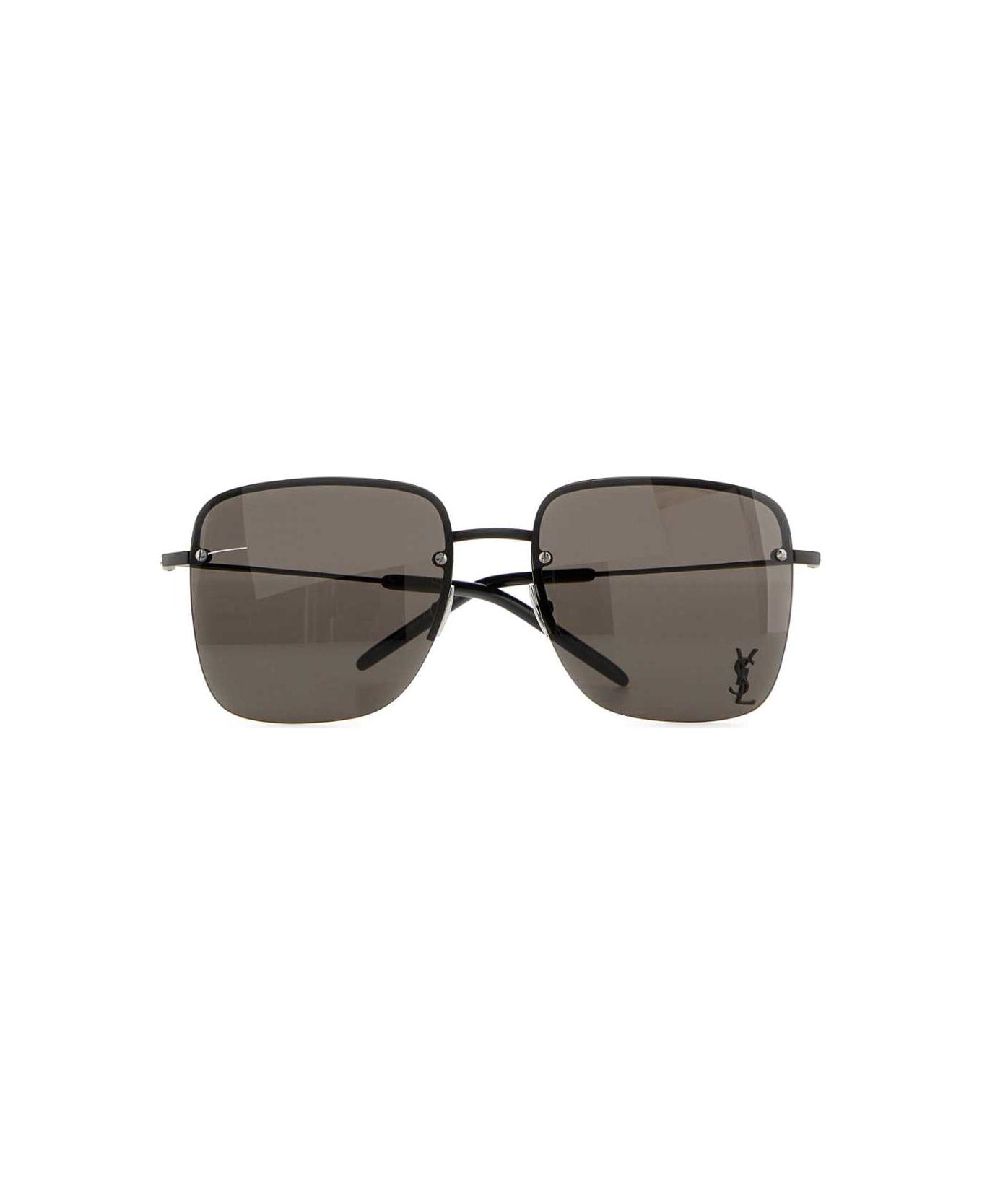 Saint Laurent Black Metal Sl 312 Sunglasses - BLACKBLACKBLACK