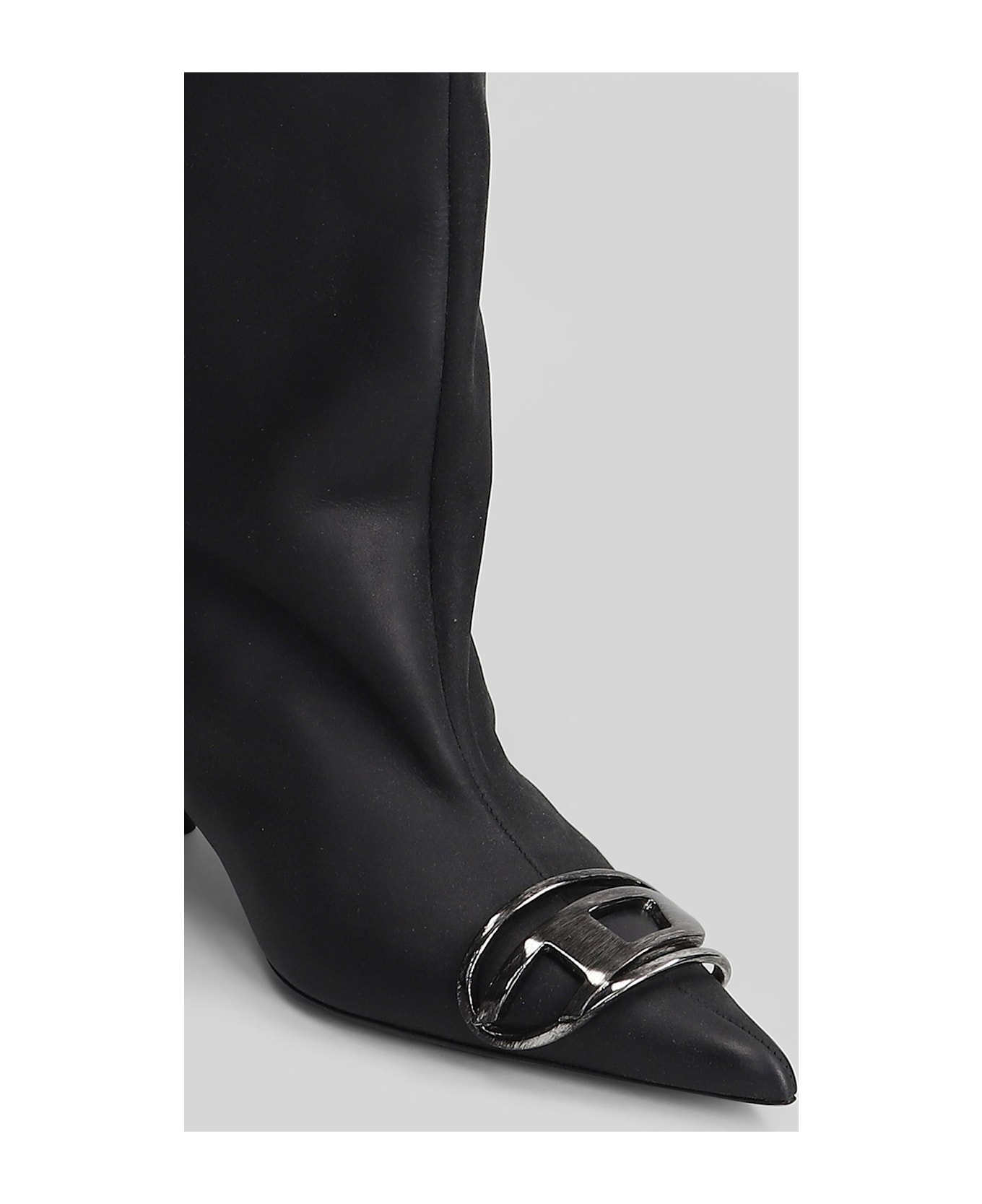 Diesel Venus 40 Tube High Heels Boots In Black Leather - black