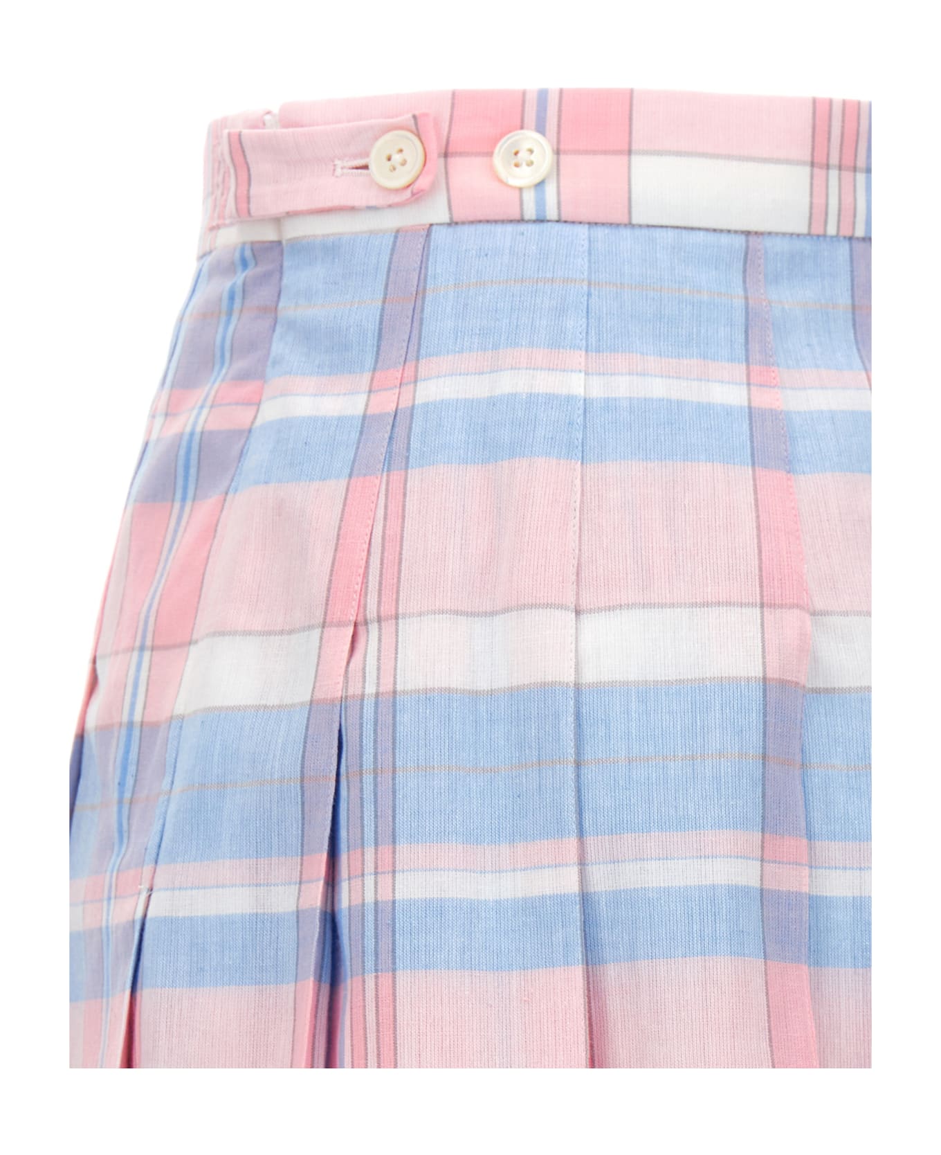 Thom Browne Check Pleated Skirt - Multicolor