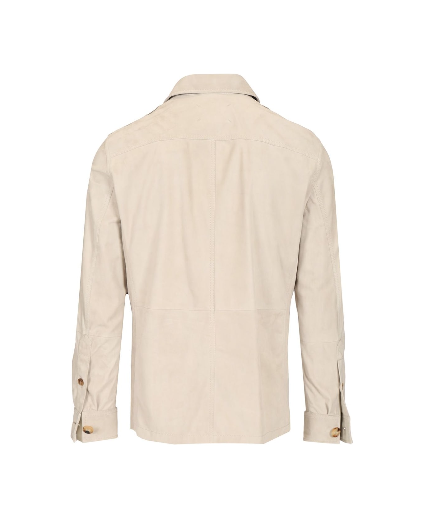 Brunello Cucinelli Suede Safari Jacket - Beige