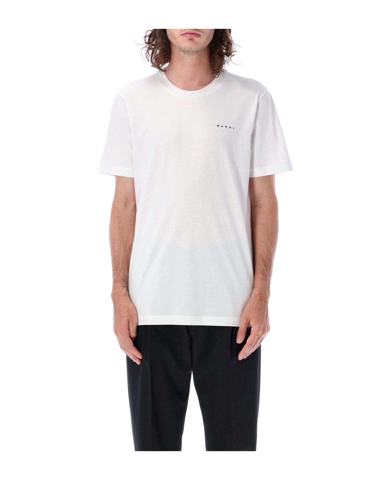 Marni Mini Logo T-shirt - LILY WHITE シャツ