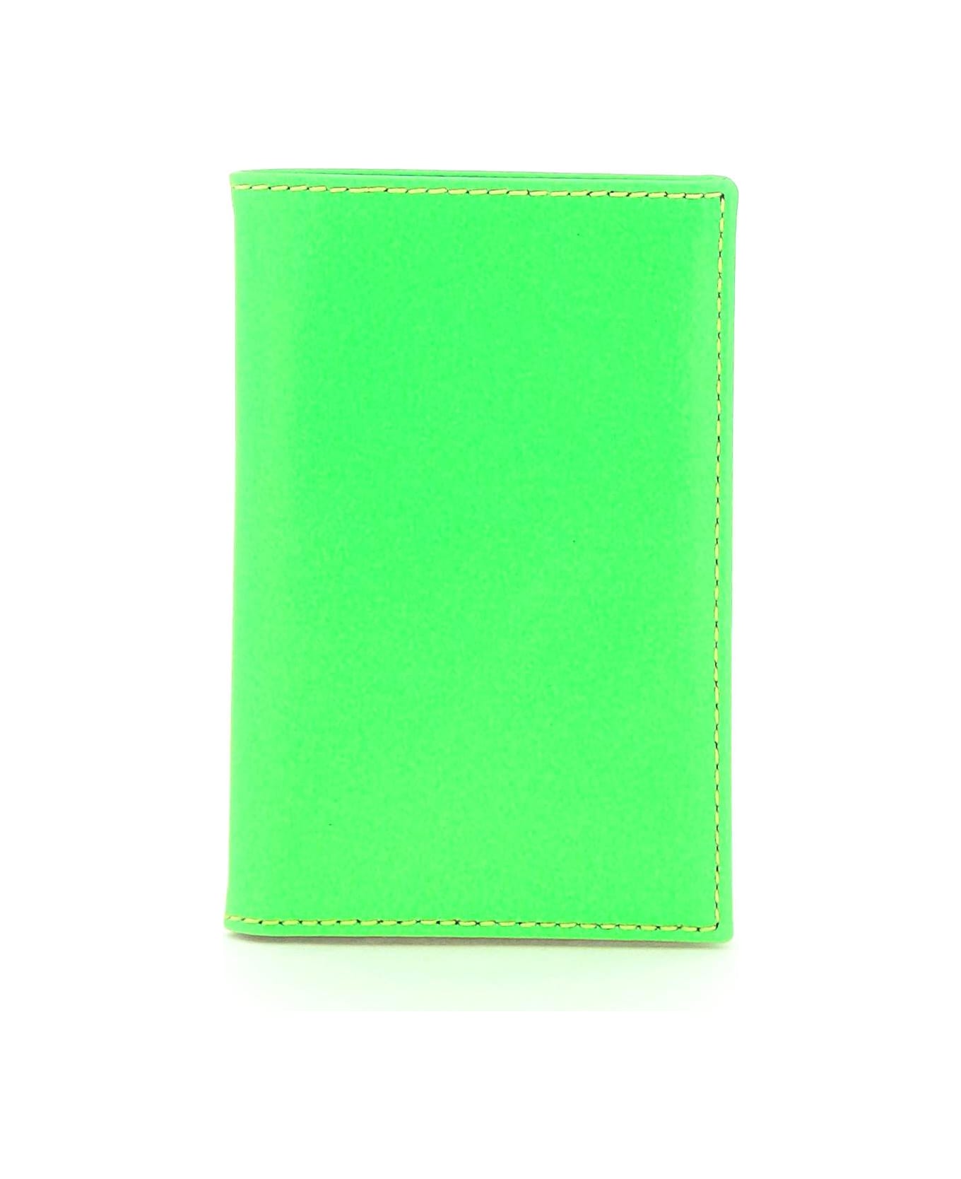 Comme des Garçons Wallet Super Fluo Wallet - GREEN (Blue) 財布