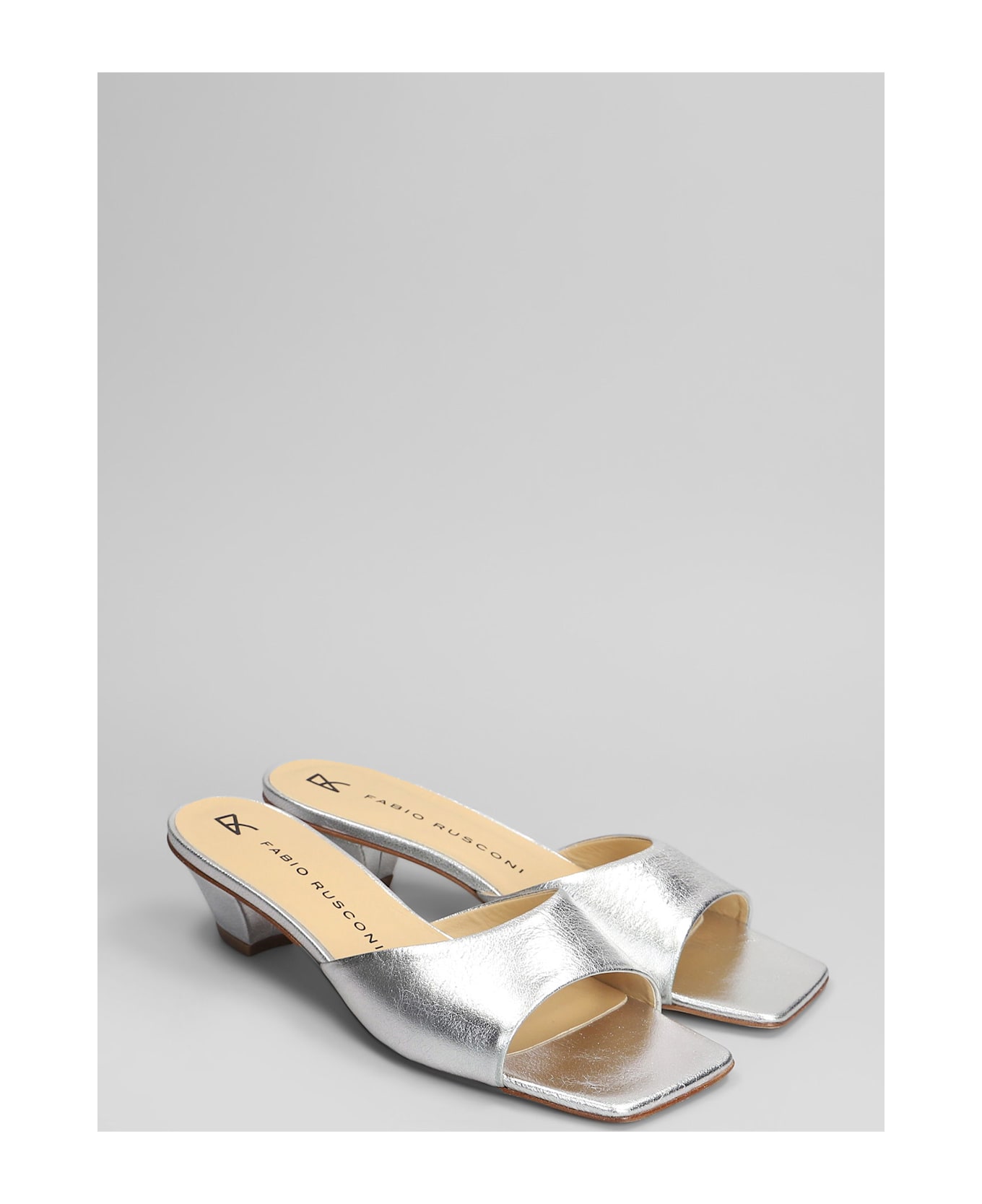 Fabio Rusconi Slipper-mule In Silver Leather - silver