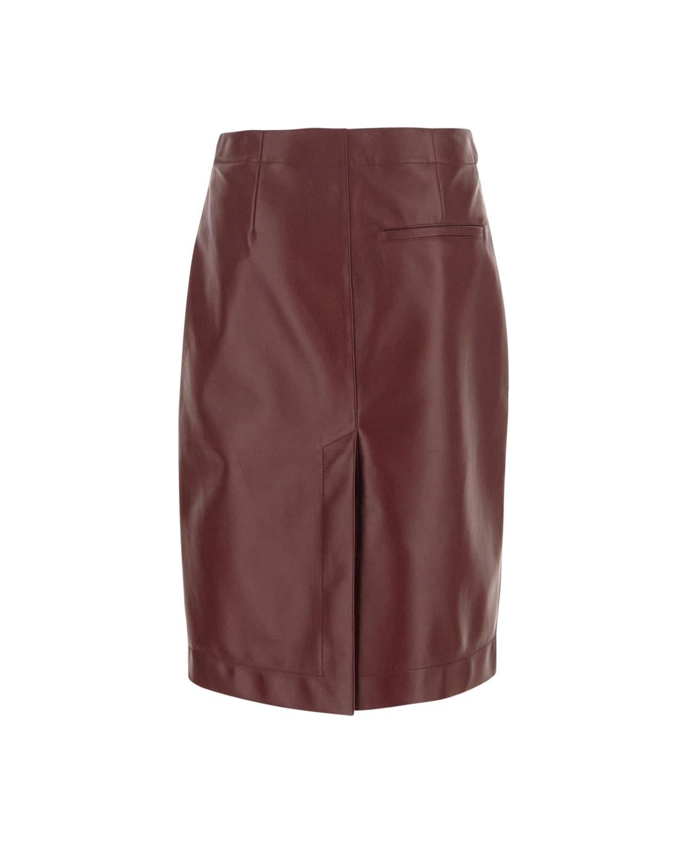 Bottega Veneta Leather Skirt - Red