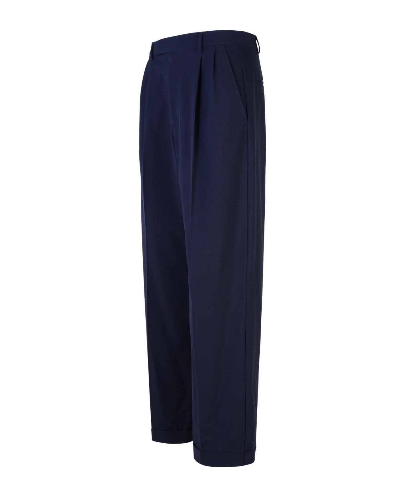 A.P.C. 
marissa
 Navy Viscose Blend Trousers - Navy